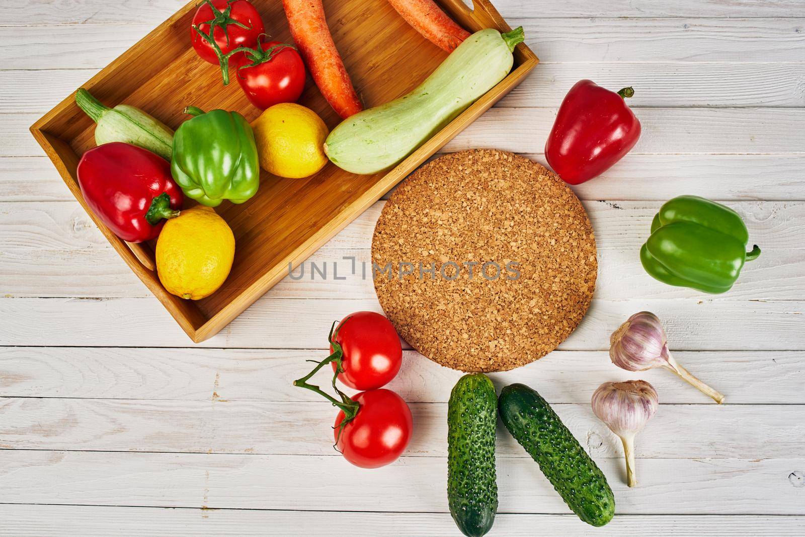Ingredients natural product summer season agriculture view from above. High quality photo