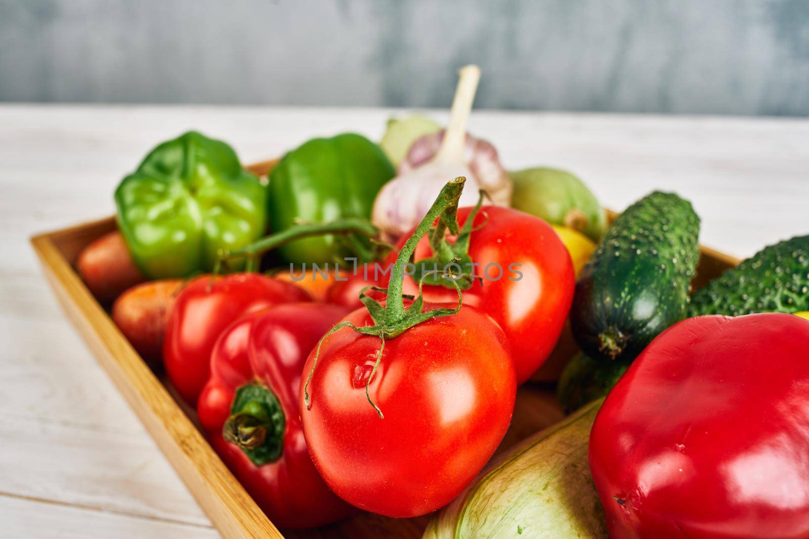 vegetables natural product summer season agriculture wood background. High quality photo