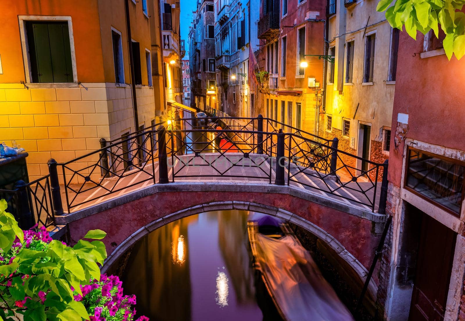 Canal and bridge in Venice by Givaga