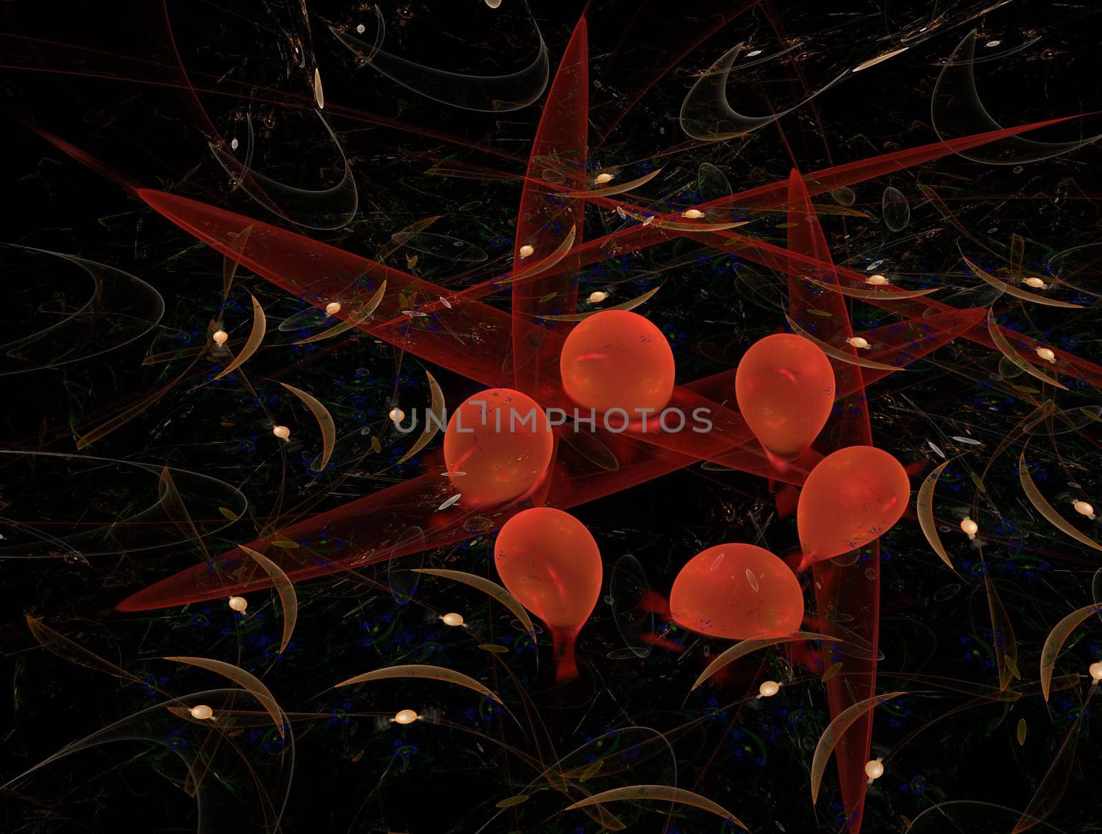 Imaginatory lush fractal texture image abstract background