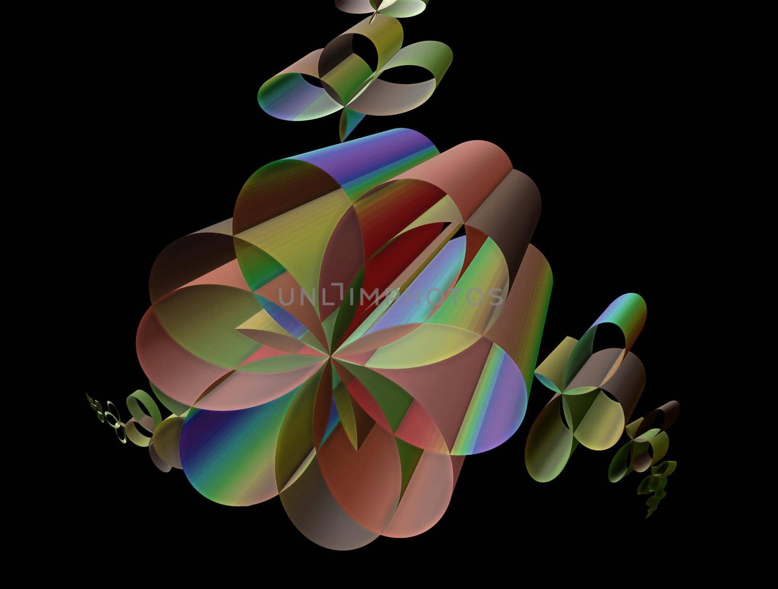 Imaginatory lush fractal texture image abstract background