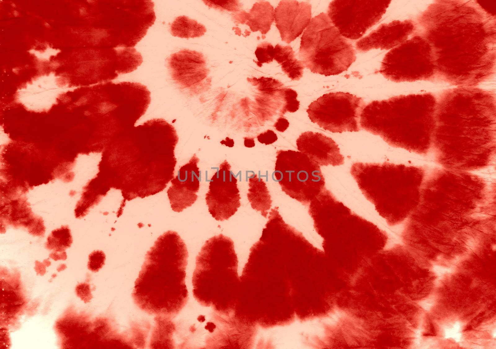 Red Dyeing Pattern. Spiral Water Dress. Artistic Grunge Kaleidoscope. Color Fabric. Tye Dye Swirl Painting. Abstract Art Background. Batik Shirt. Psychedelic Multi Texture. Red Dyeing Pattern.