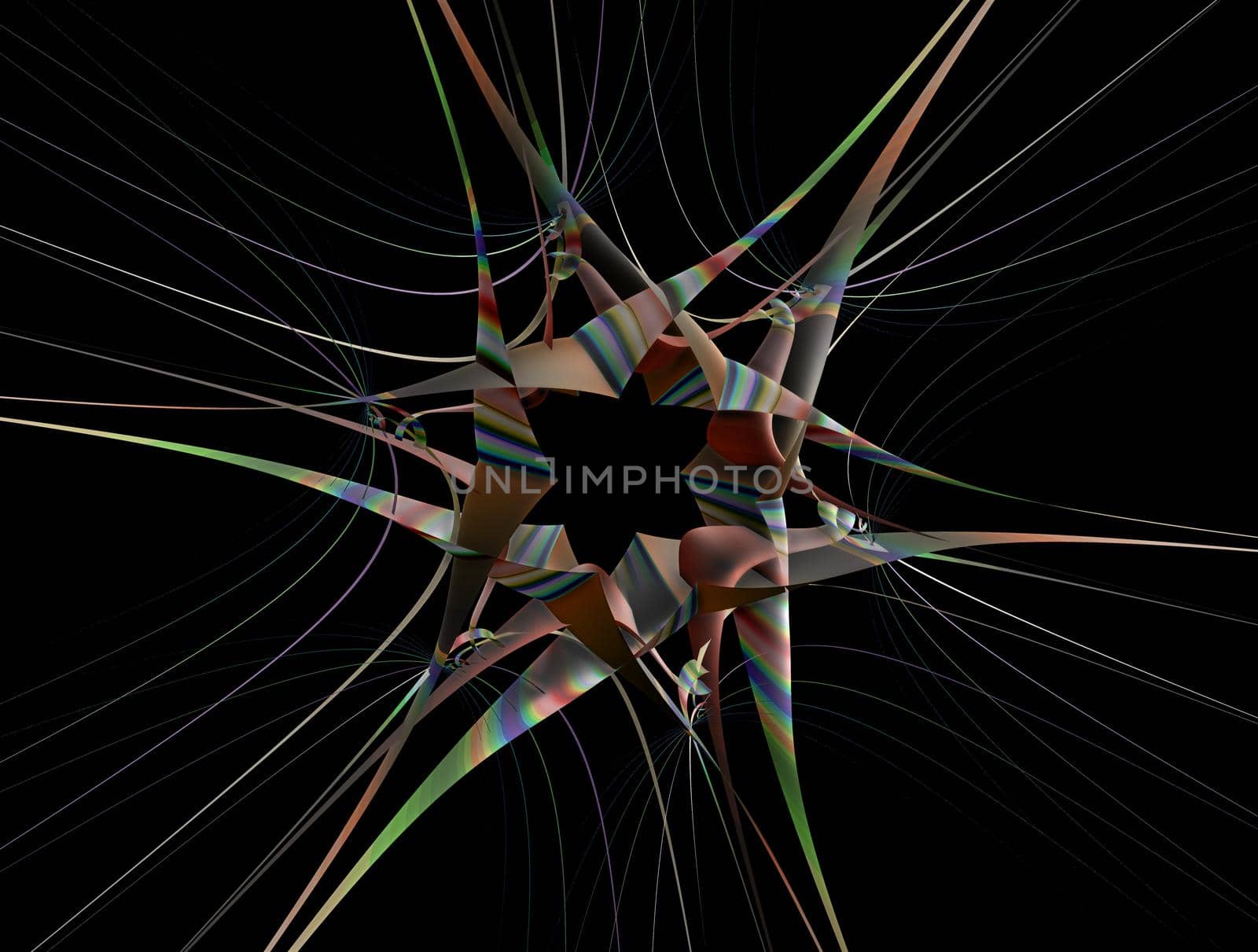 Imaginatory lush fractal texture image abstract background