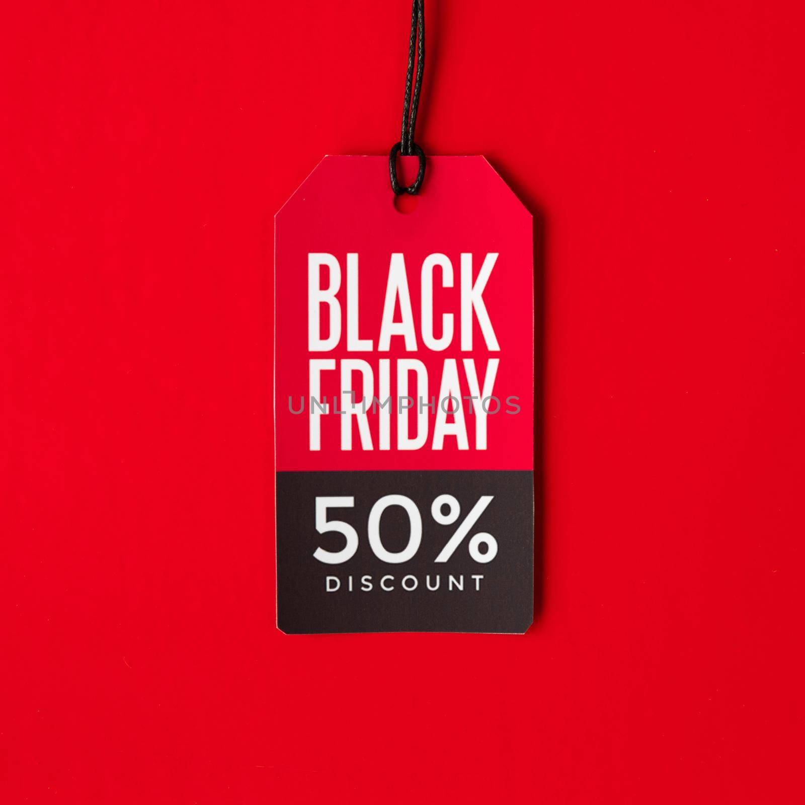 black friday discount tag red background. High quality photo by Zahard