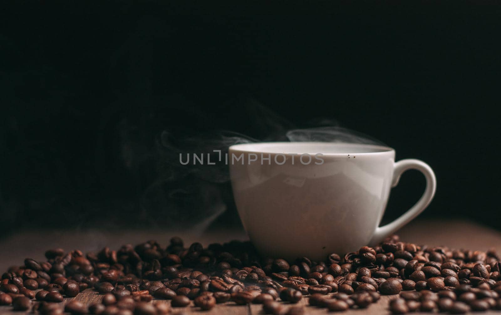 coffee beans Hot drink spilled grains photograph of the object by Vichizh