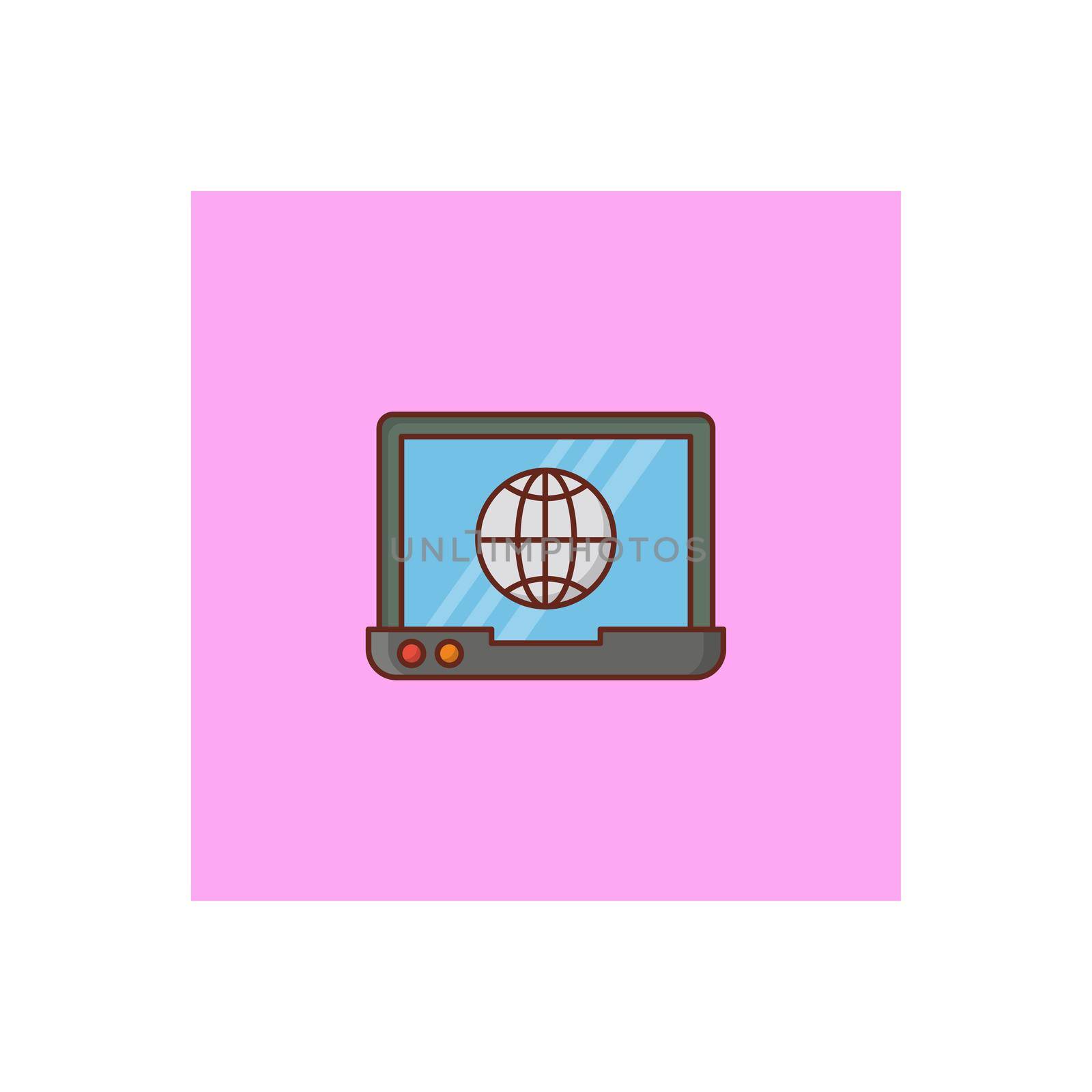 earth Vector illustration on a transparent background. Premium quality symbols.Vector line flat color icon for concept and graphic design.