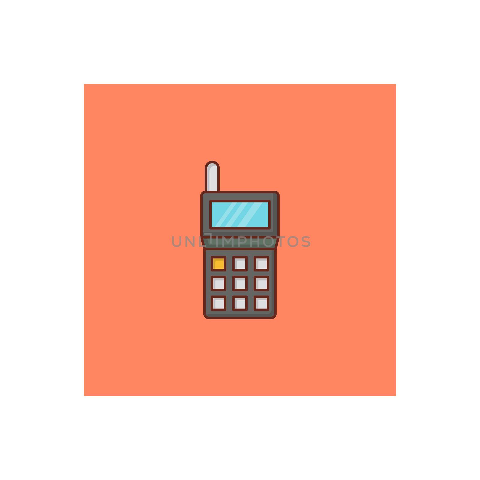 phone Vector illustration on a transparent background. Premium quality symbols.Vector line flat color icon for concept and graphic design.