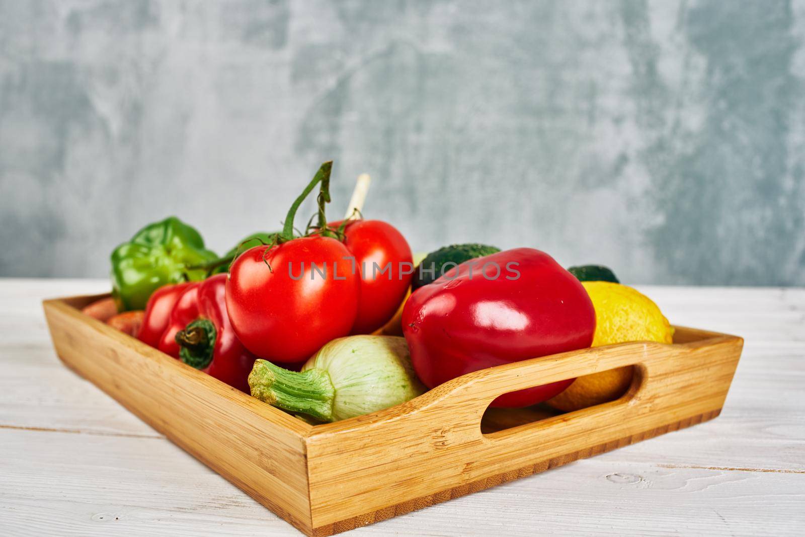 vegetables natural product summer season agriculture wood background by Vichizh