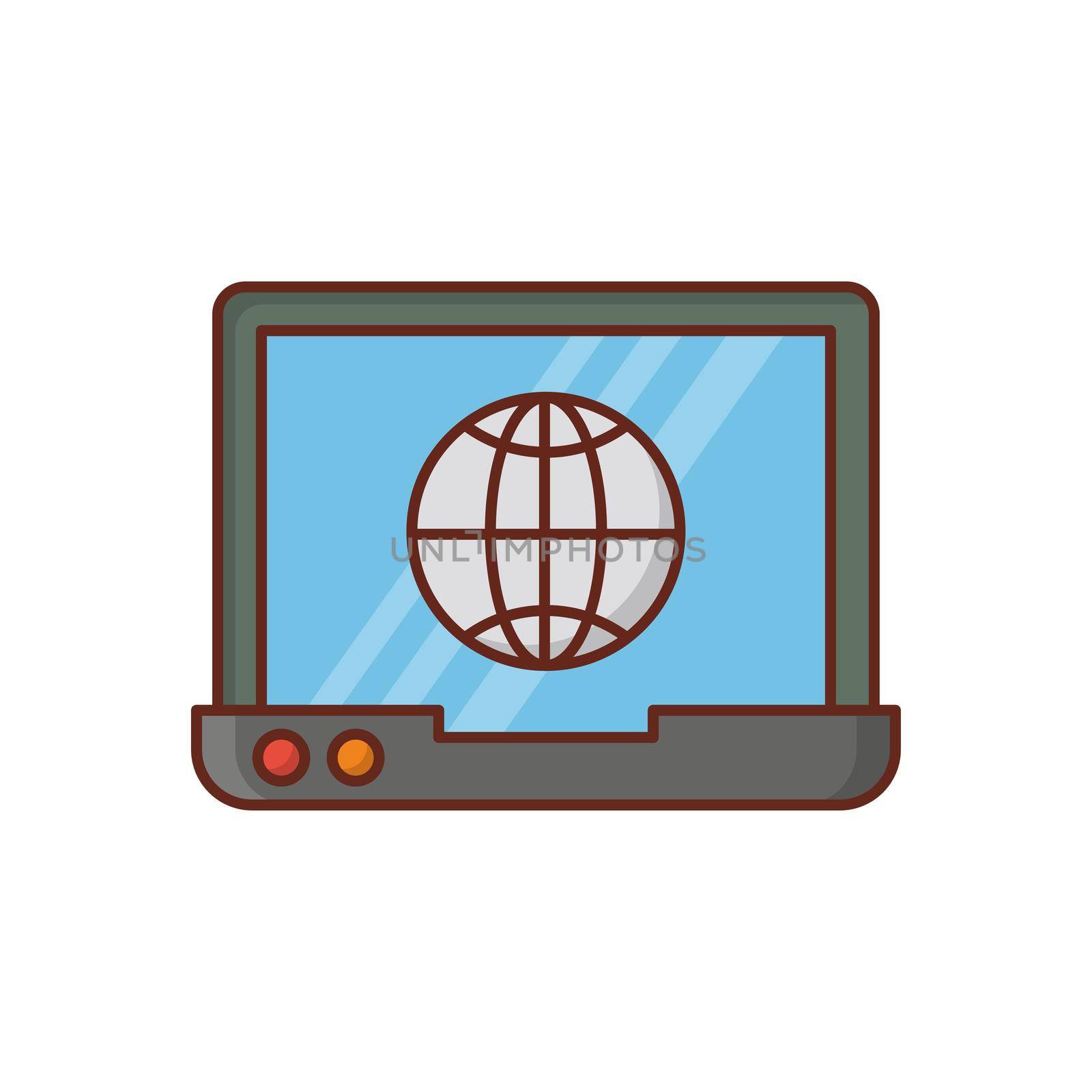earth Vector illustration on a transparent background. Premium quality symbols.Vector line flat color icon for concept and graphic design.