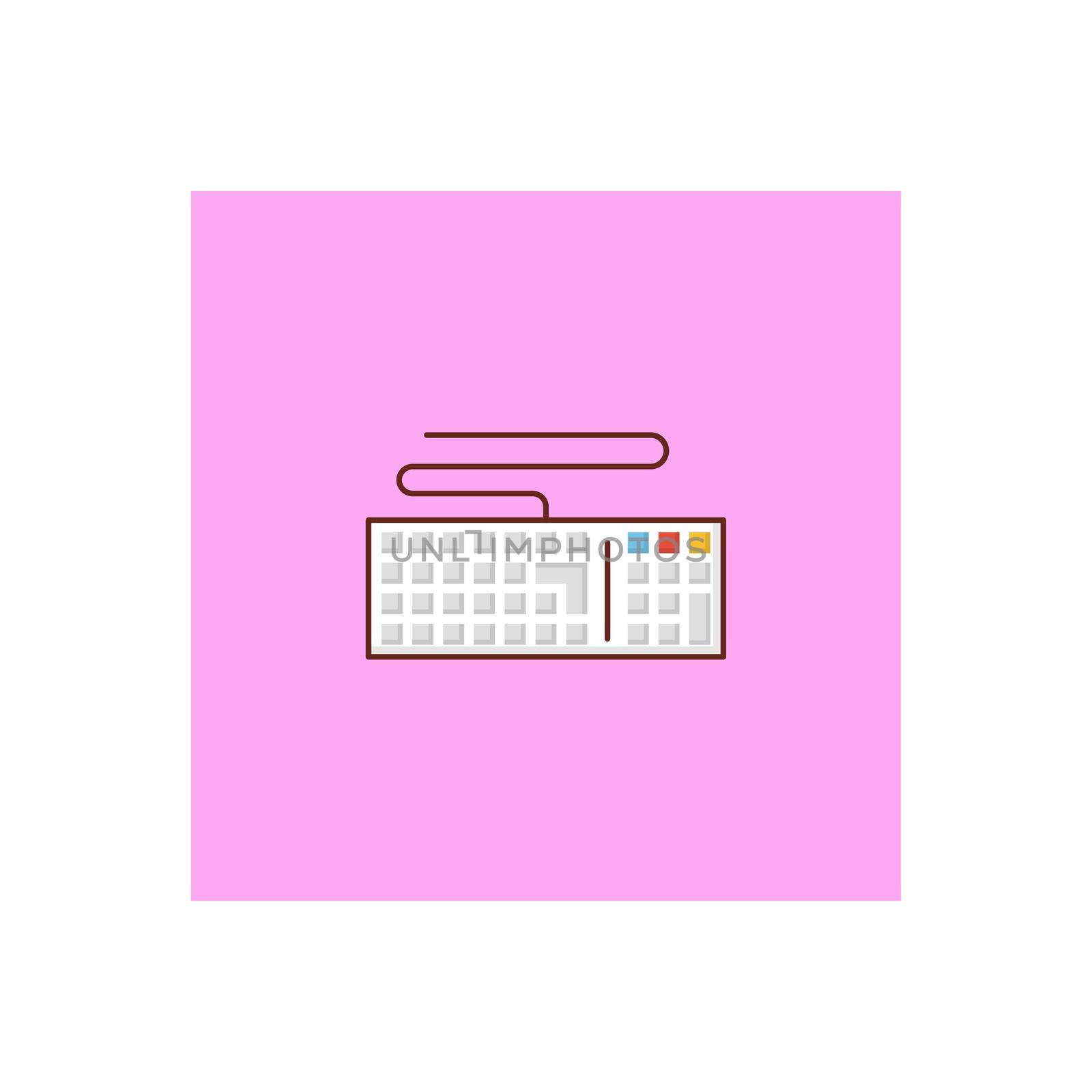 keyboard Vector illustration on a transparent background. Premium quality symbols. Vector Line Flat color icon for concept and graphic design.