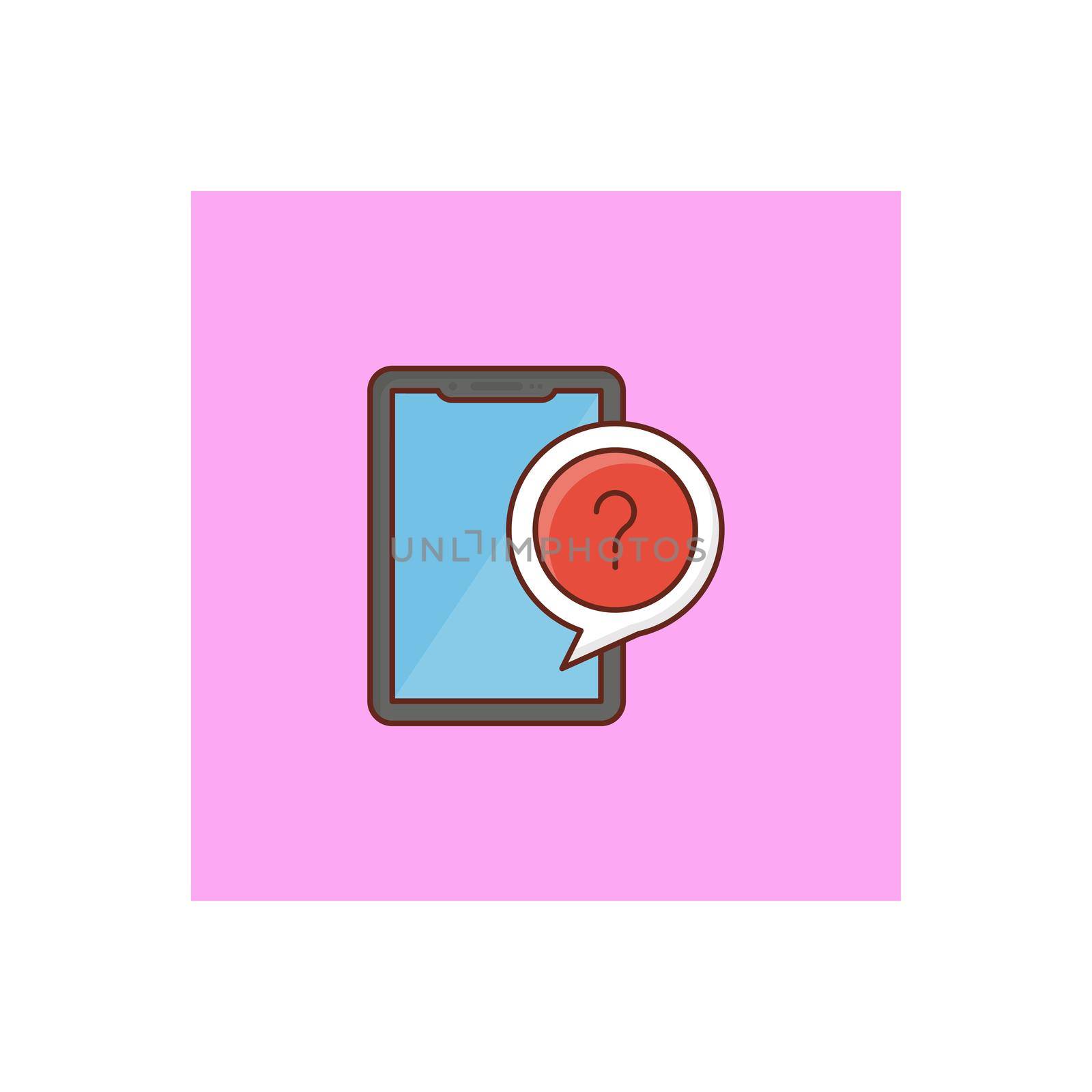 FAQ Vector illustration on a transparent background. Premium quality symbols. Vector Line Flat color icon for concept and graphic design.