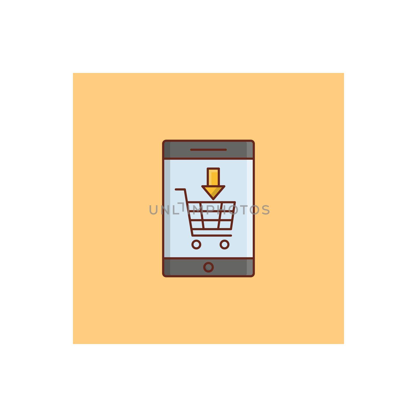 purchase Vector illustration on a transparent background. Premium quality symbols.Vector line flat color icon for concept and graphic design.