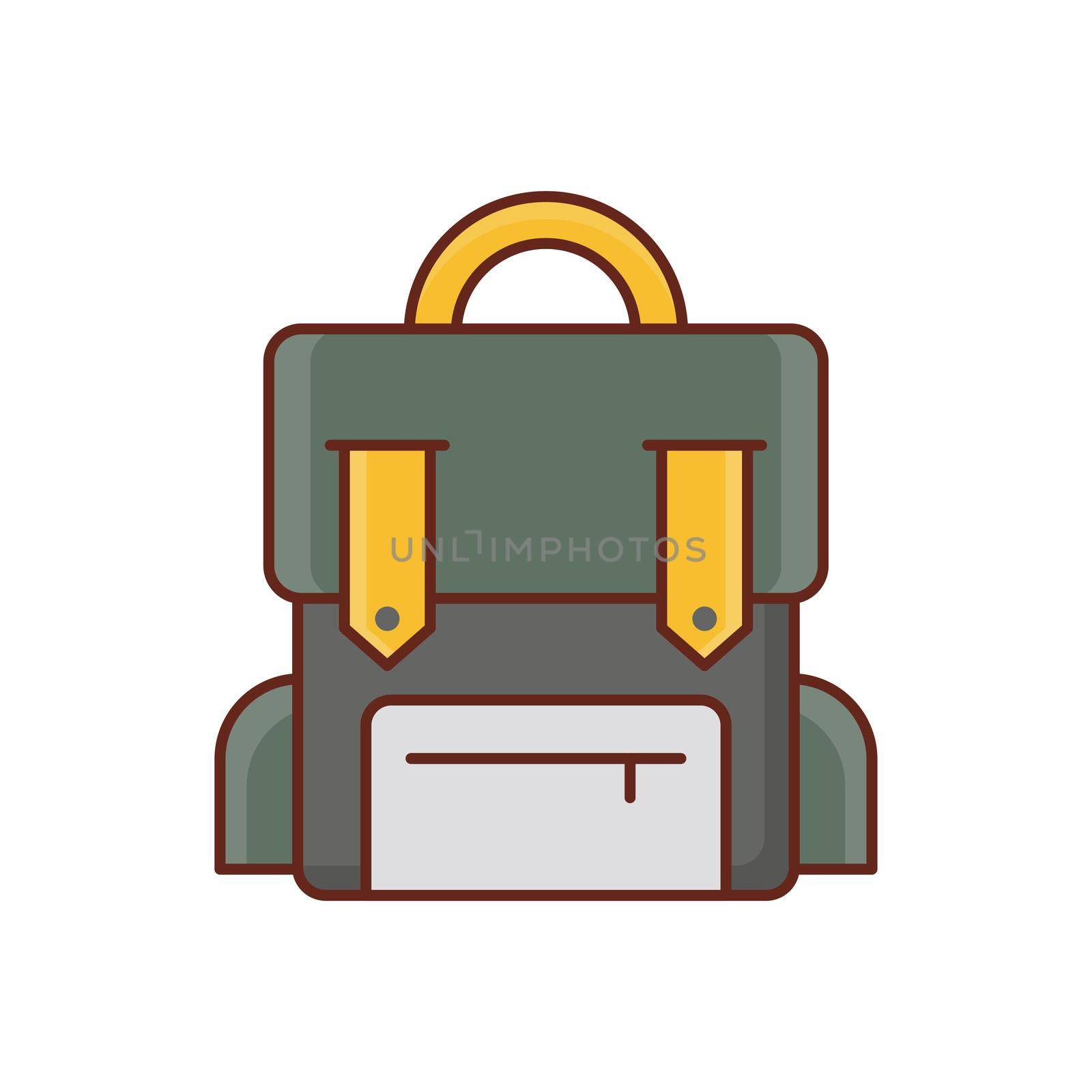 bag Vector illustration on a transparent background. Premium quality symbols. Vector Line Flat color icon for concept and graphic design.