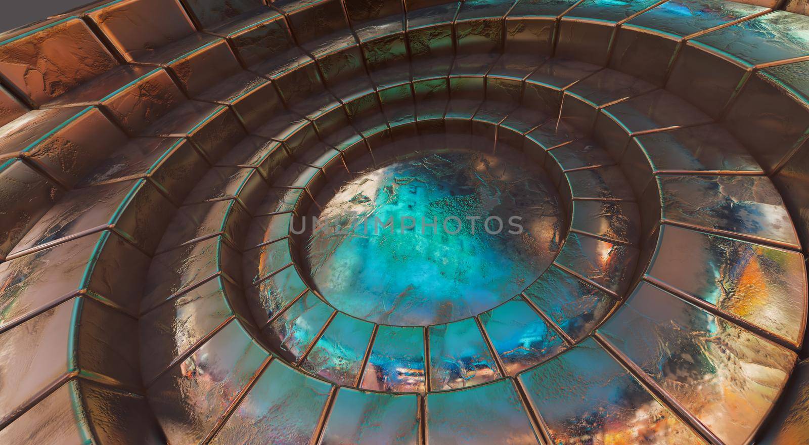 Background of metal circles. High detail by cherezoff