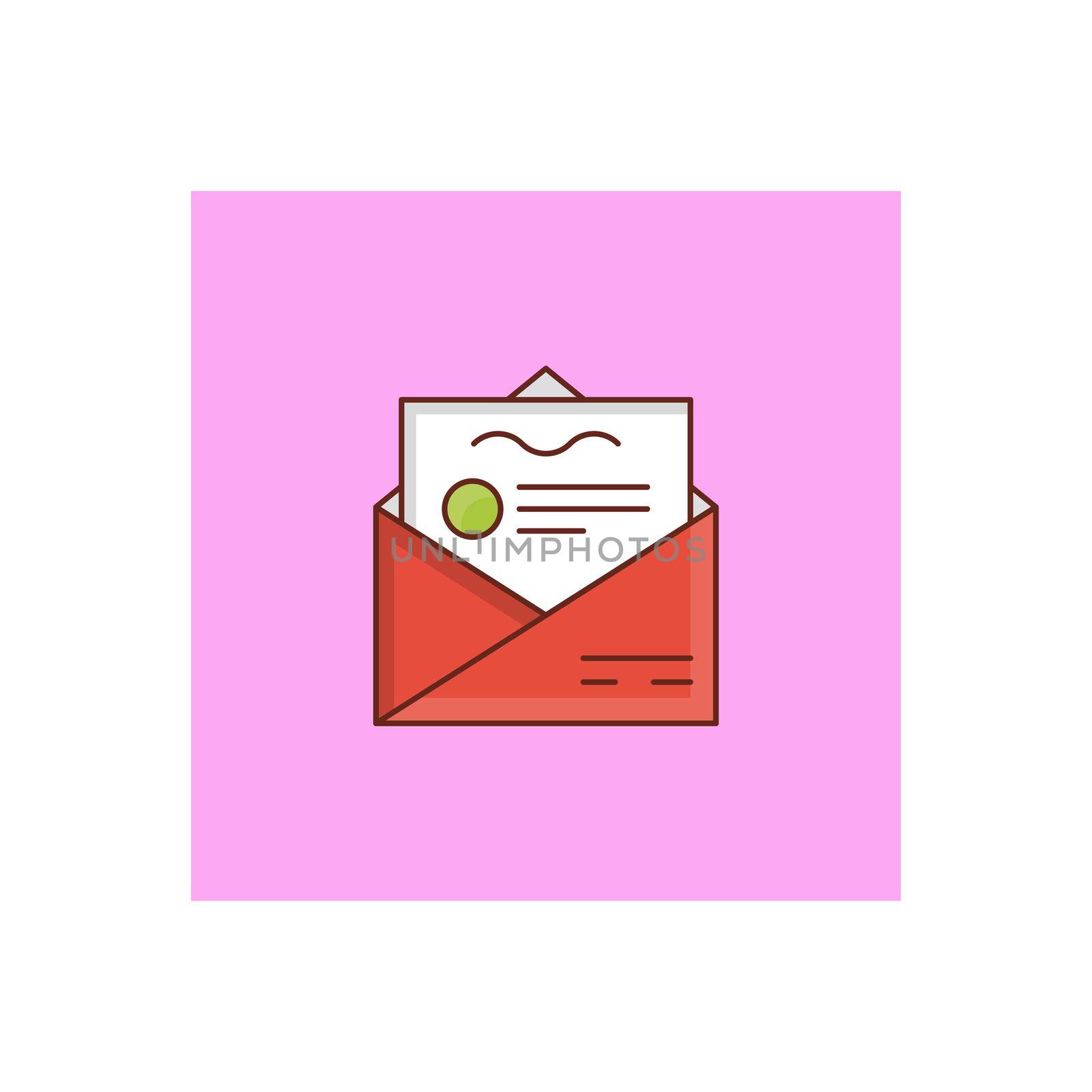 email Vector illustration on a transparent background. Premium quality symbols. Vector Line Flat color icon for concept and graphic design.