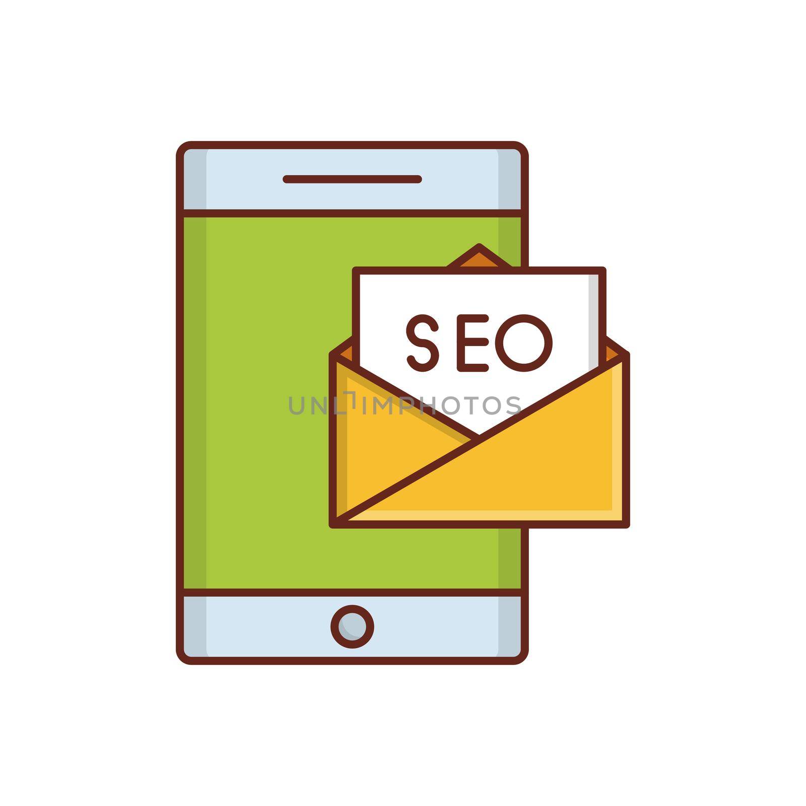 SEO Vector illustration on a transparent background. Premium quality symbols. Vector Line Flat color icon for concept and graphic design.