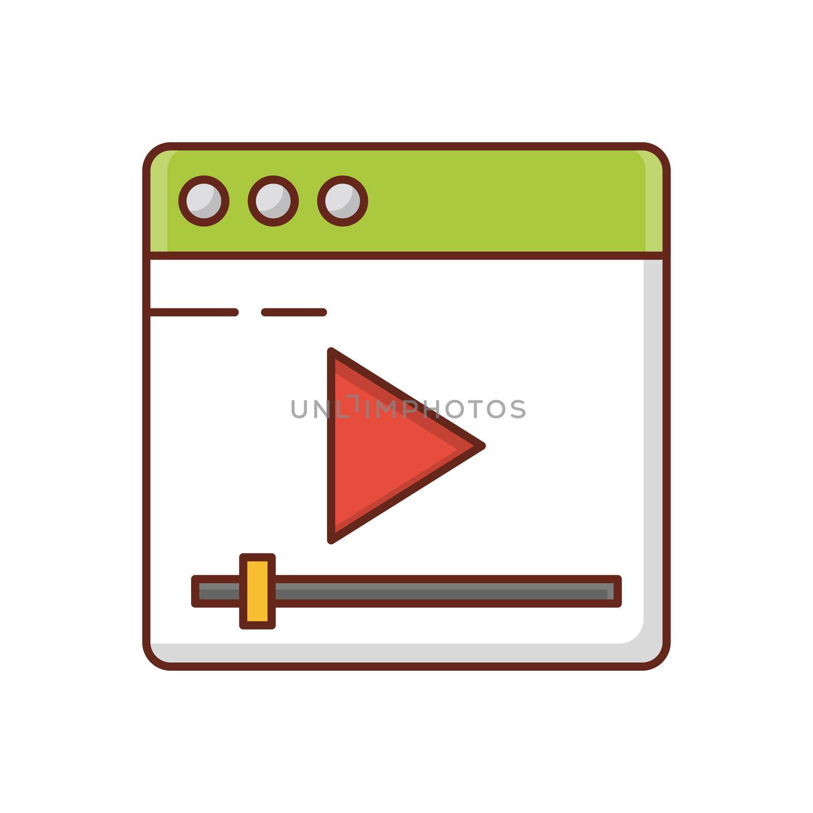 video Vector illustration on a transparent background. Premium quality symbols. Vector Line Flat color icon for concept and graphic design.