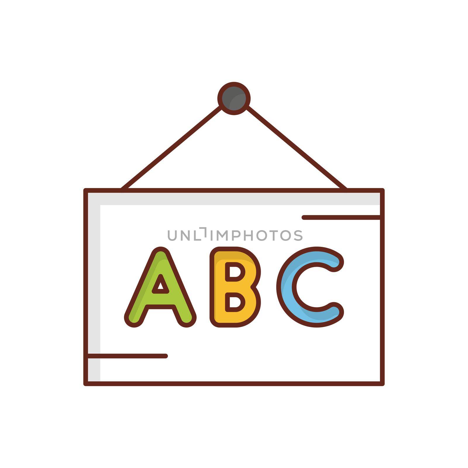 ABC Vector illustration on a transparent background. Premium quality symbols. Vector Line Flat color icon for concept and graphic design.