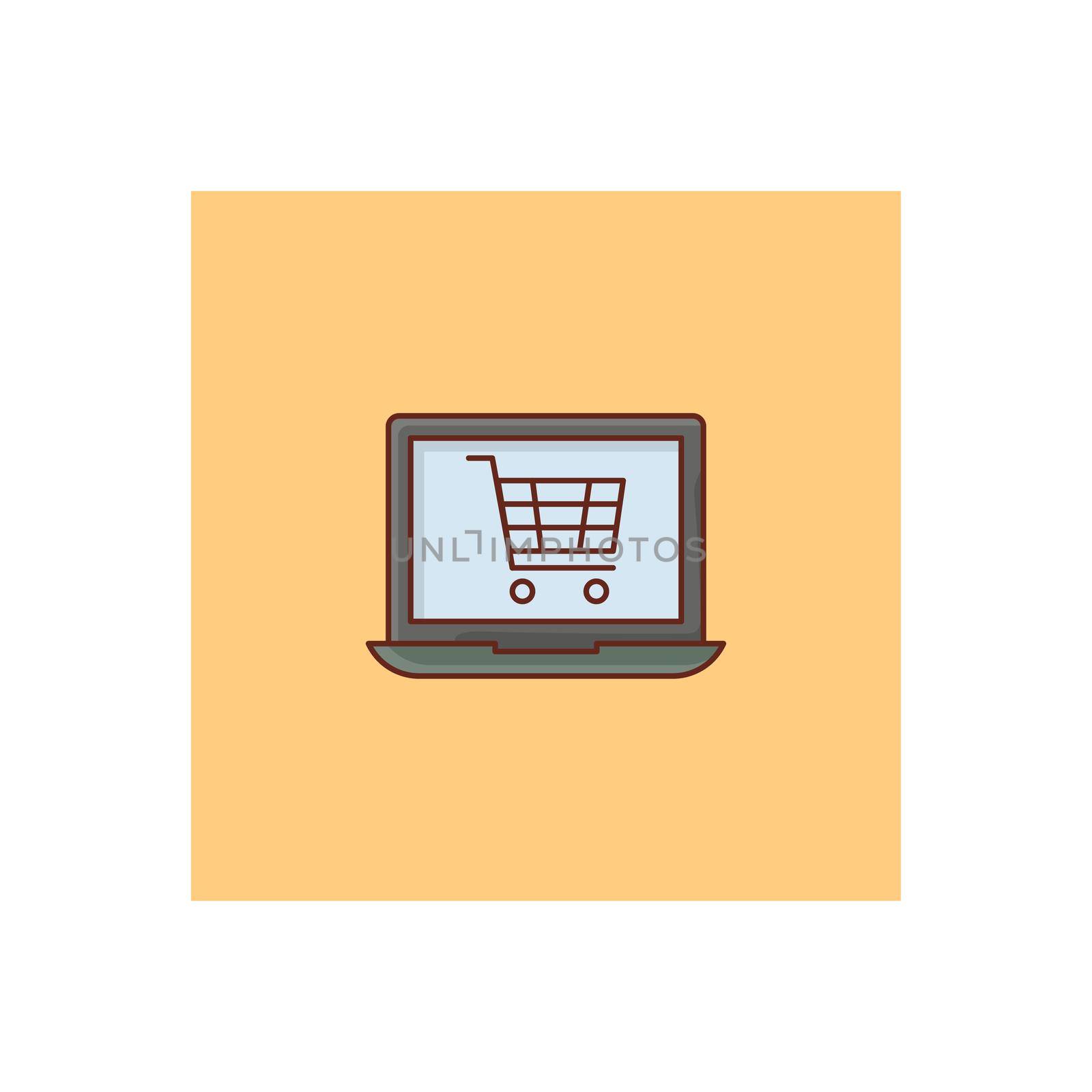 ecommerce Vector illustration on a transparent background. Premium quality symbols.Vector line flat color icon for concept and graphic design.