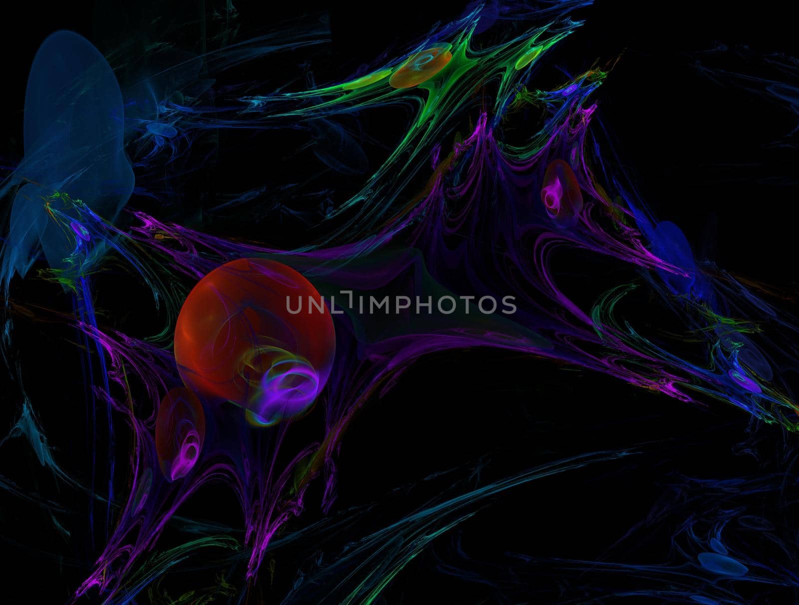 Imaginatory lush fractal texture image abstract background