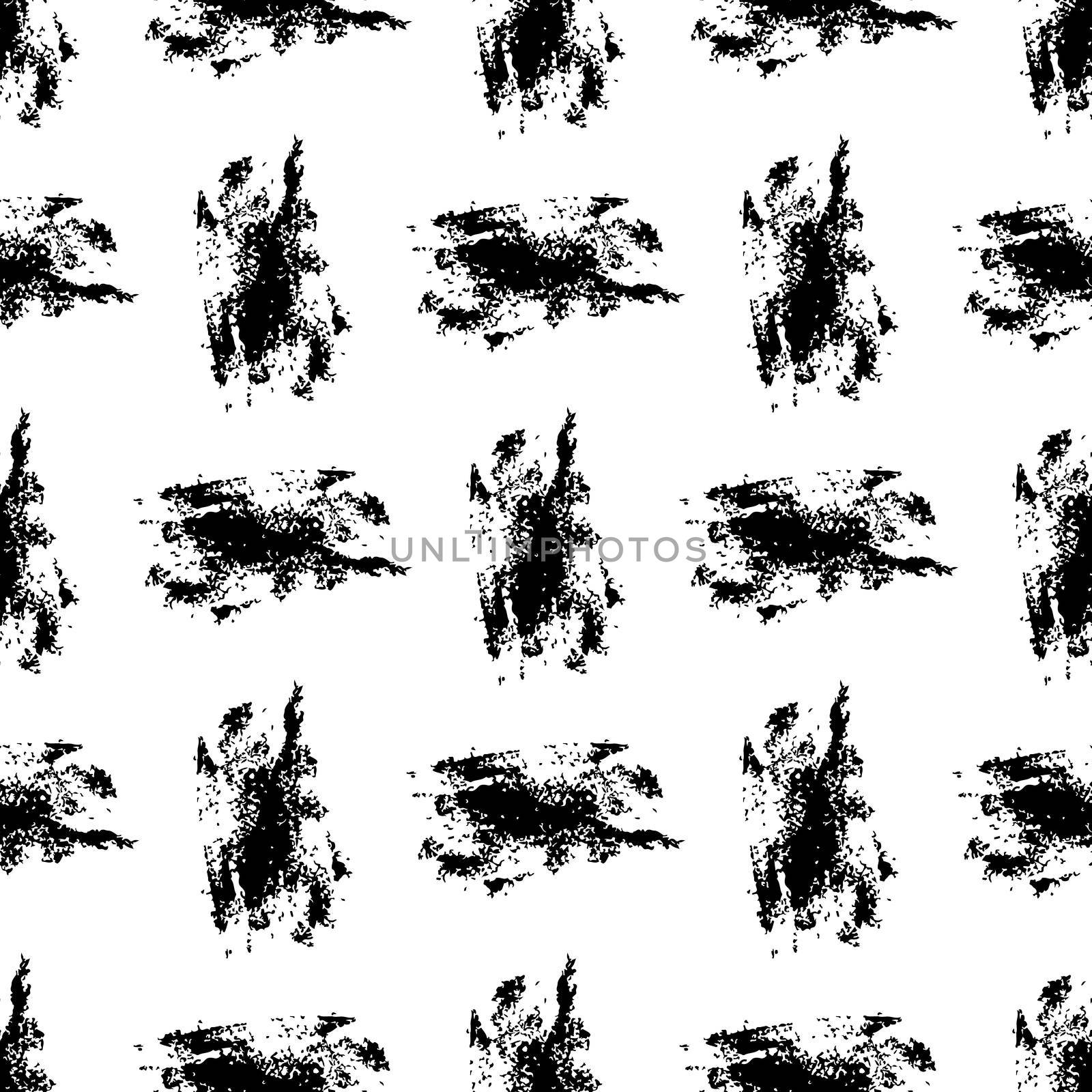 Brush Seamless Pattern Grange Minimalist Geometric Design in Black Color. Modern Grung Collage Background for kids fabric and textile.