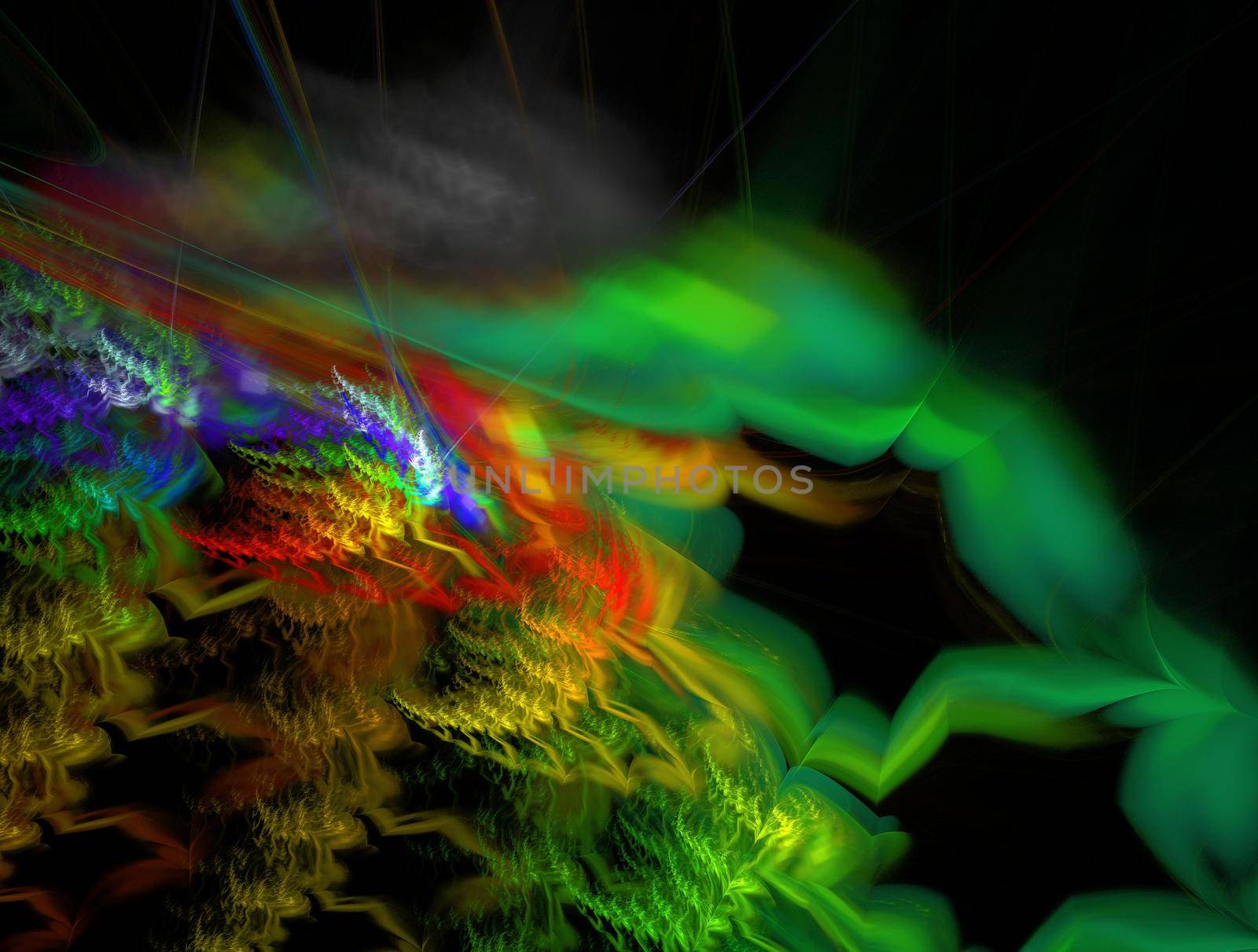 Imaginatory lush fractal texture image abstract background