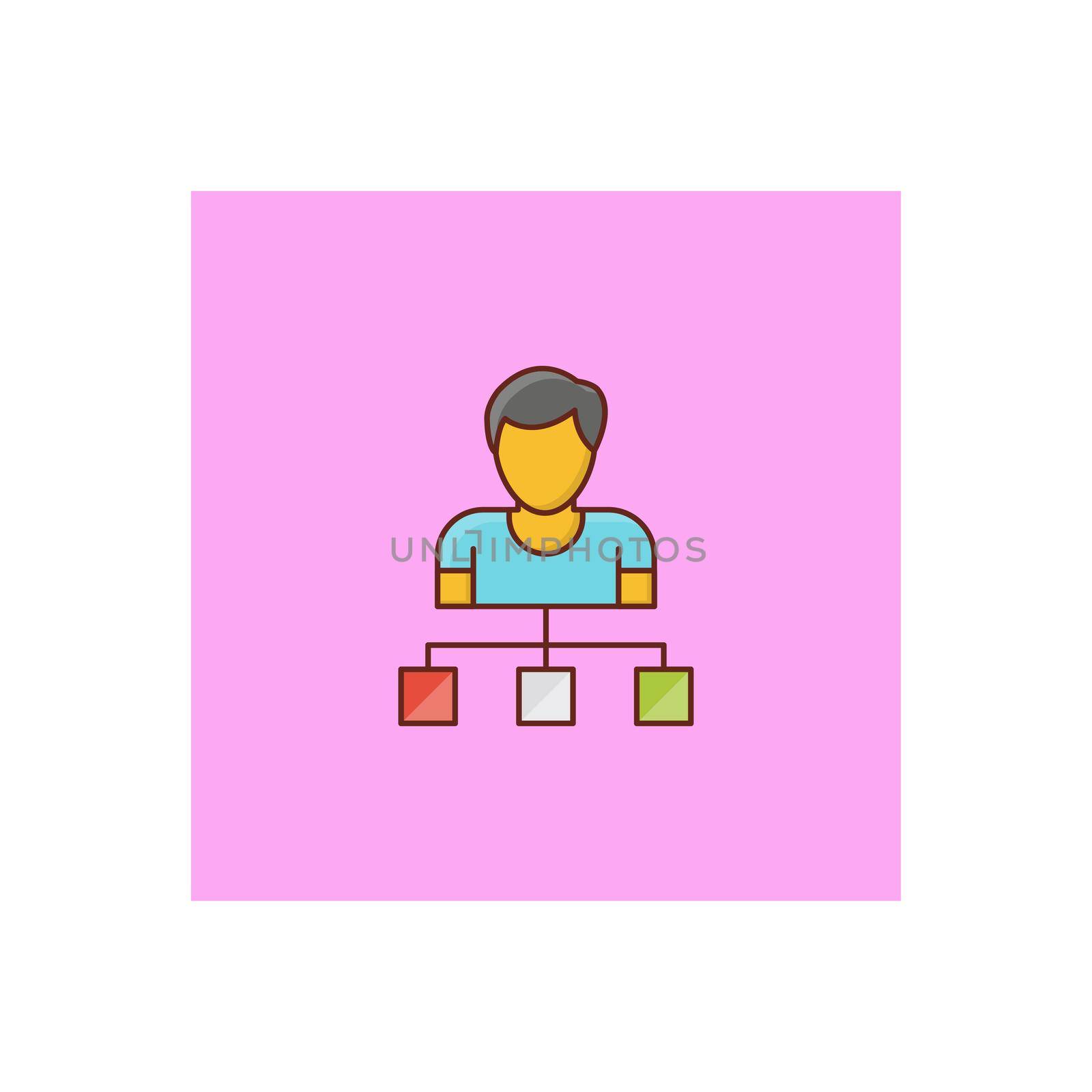 user Vector illustration on a transparent background. Premium quality symbols. Vector Line Flat color icon for concept and graphic design.