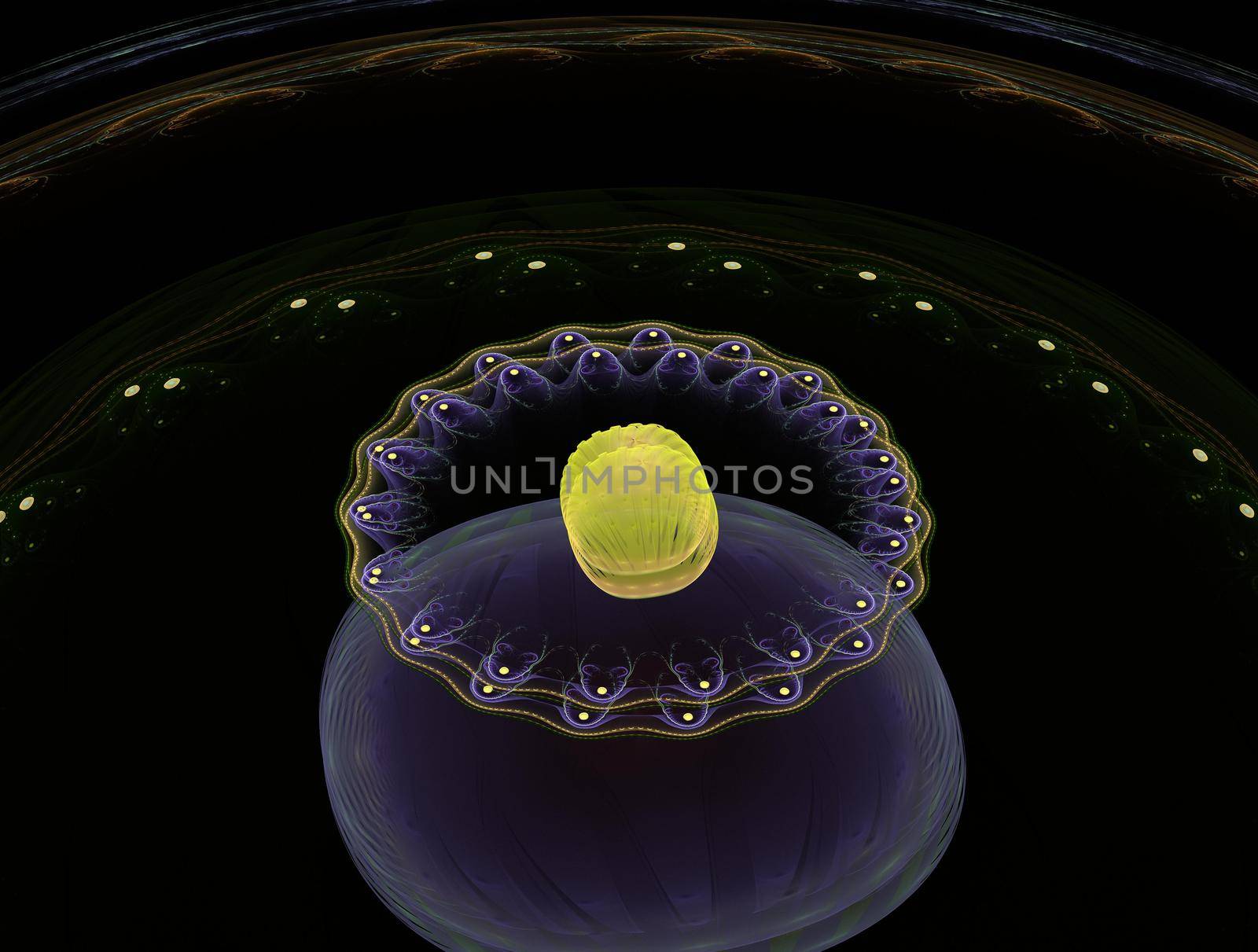 Imaginatory lush fractal texture image abstract background