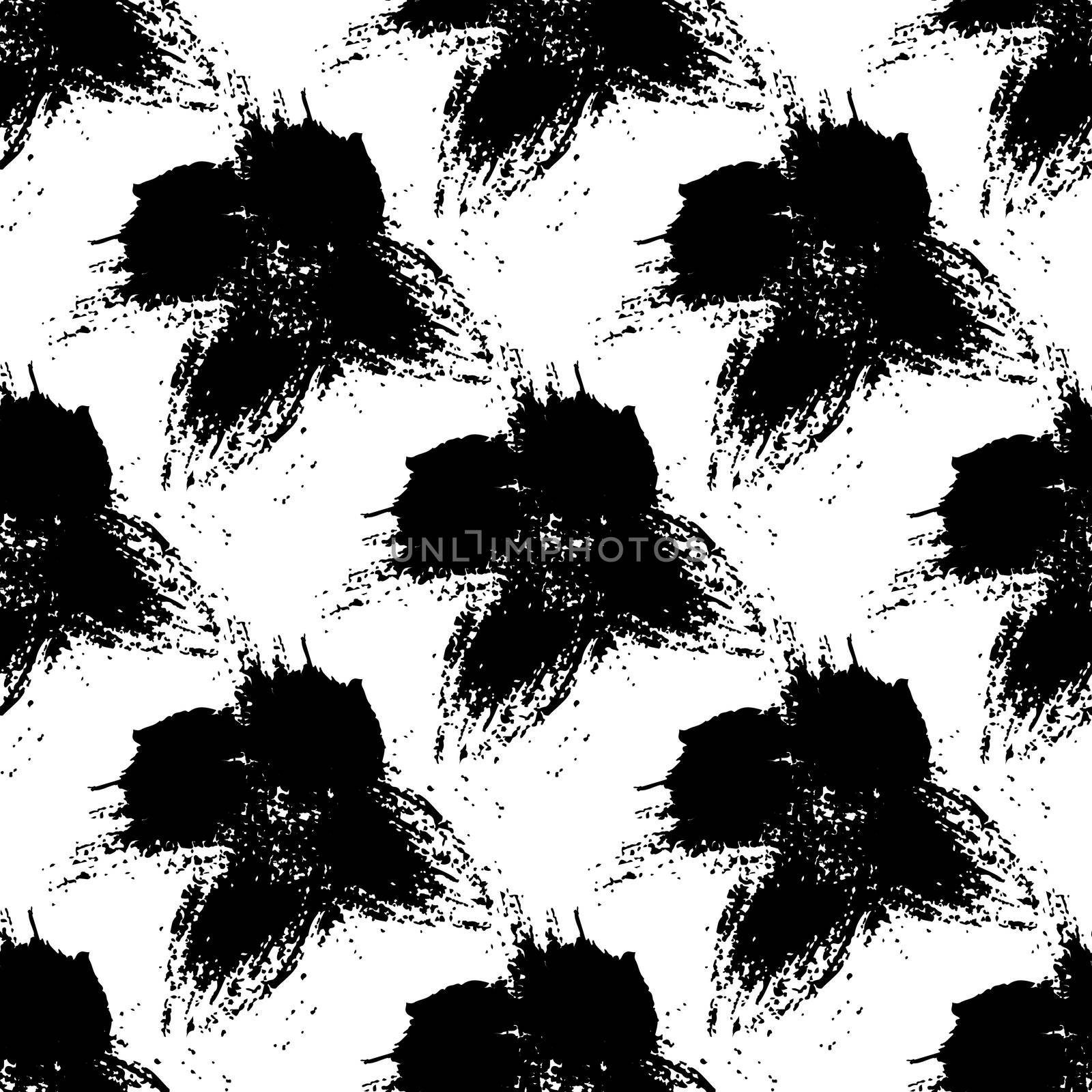 Brush Seamless Pattern Grange Minimalist Geometric Design in Black Color. Modern Grung Collage Background for kids fabric and textile.