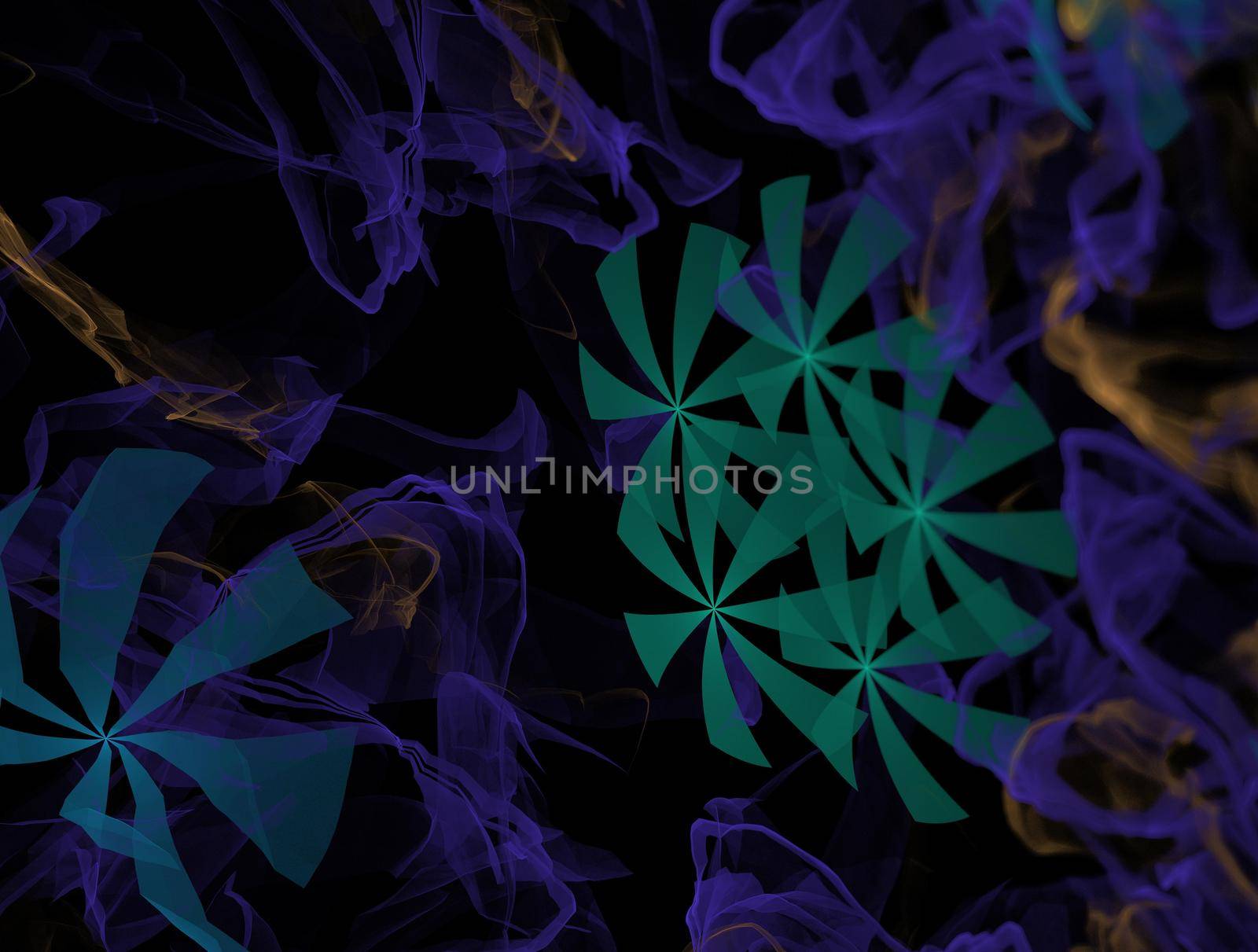 Imaginatory lush fractal texture image abstract background