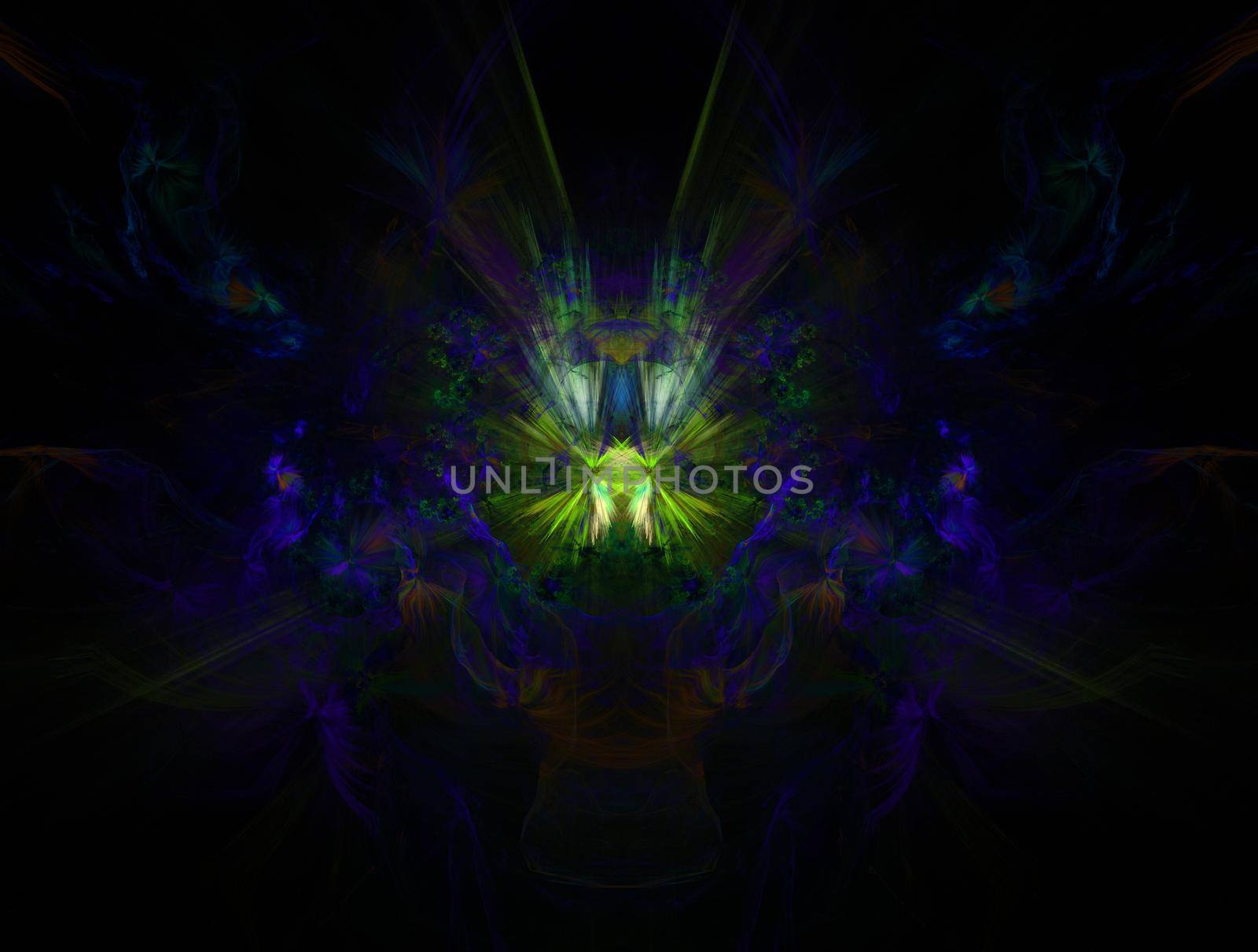 Imaginatory lush fractal texture image abstract background