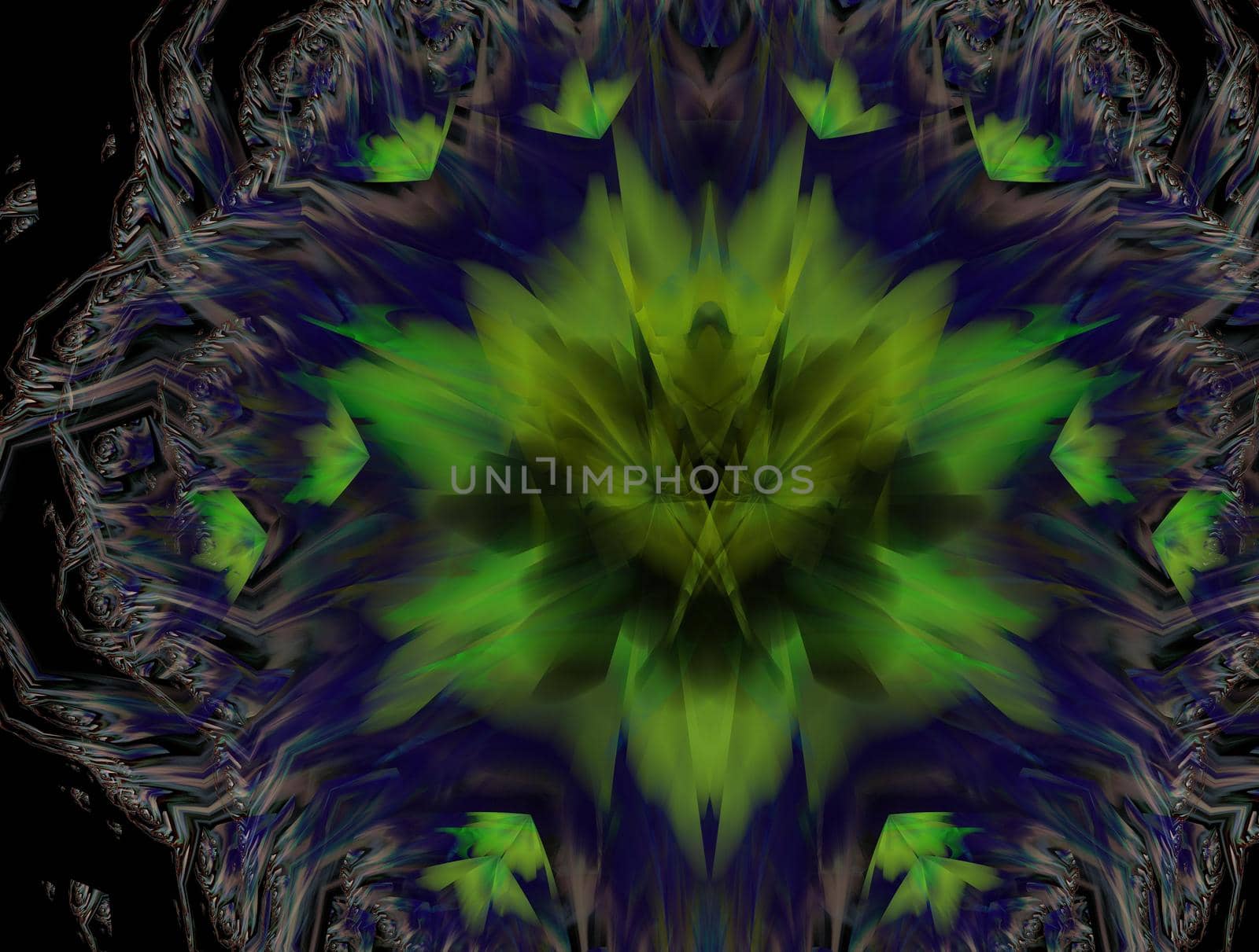 Imaginatory lush fractal texture image abstract background