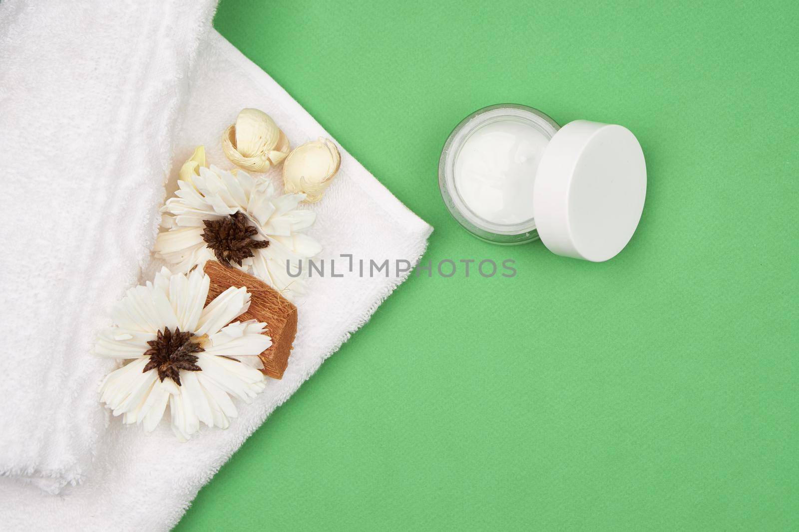 hygiene items skin care aromatherapy isolated background. High quality photo