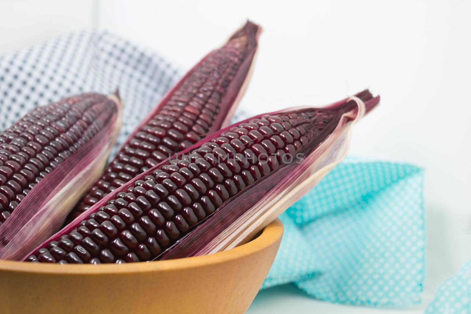 Image Of Purple Sweet Corn, Beautiful Grain For Healthy, Colorful Of Fruits For Decorate Cuisine, Healthy Food. by rakoptonLPN