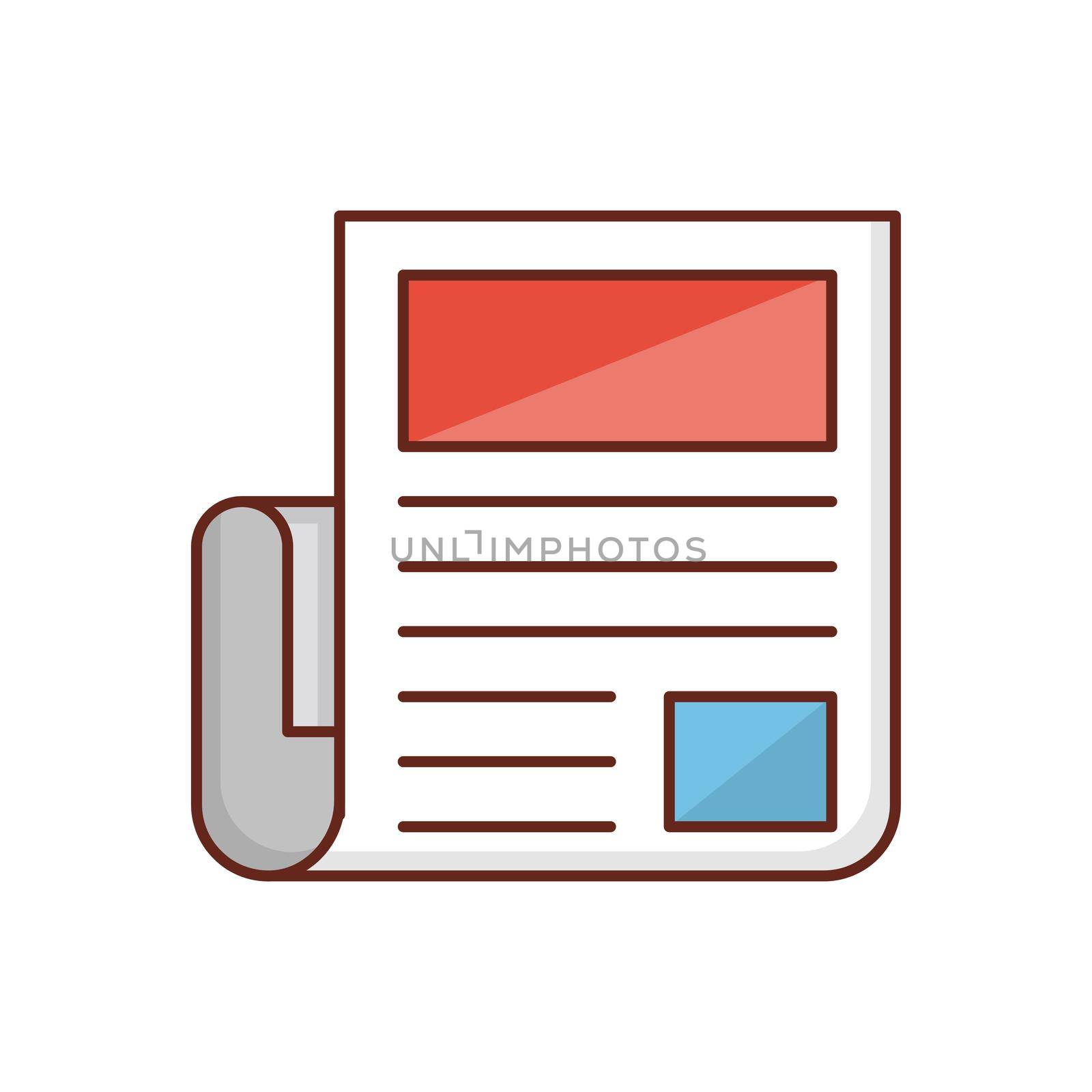 news vector flat color icon