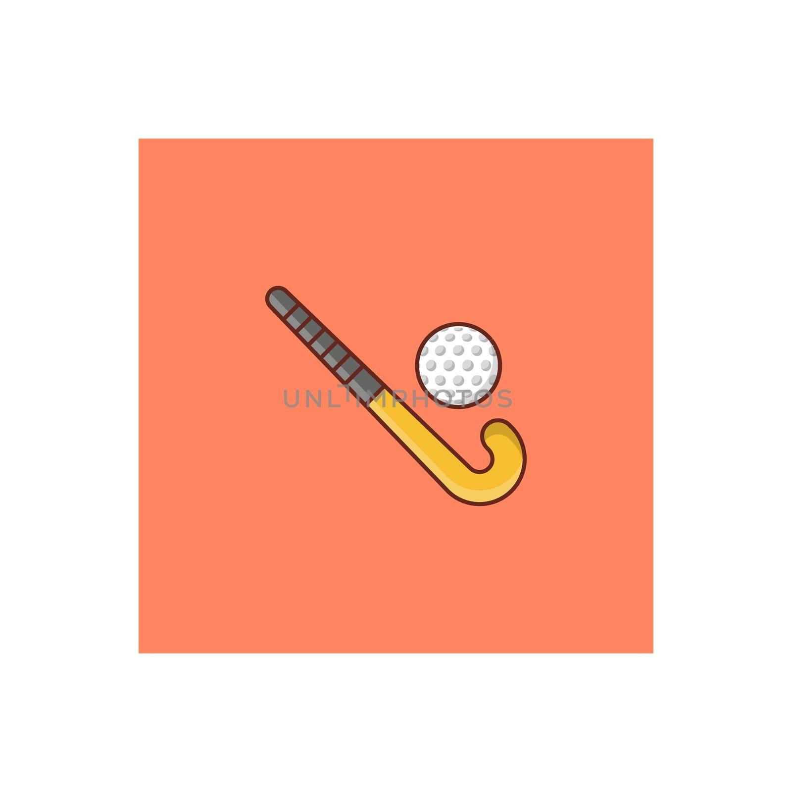 hockey Vector illustration on a transparent background. Premium quality symbols.Vector line flat color icon for concept and graphic design.