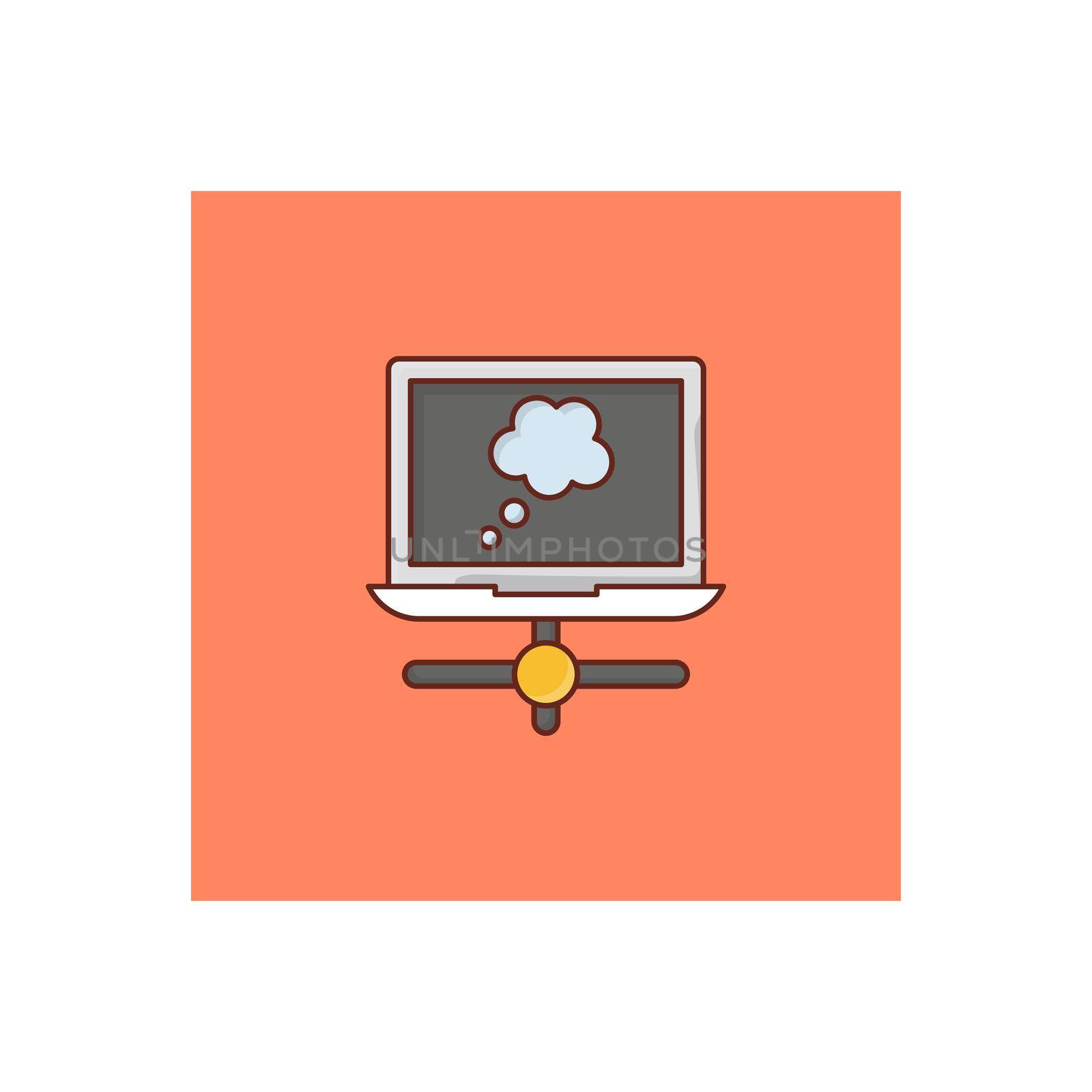 network vector flat color icon