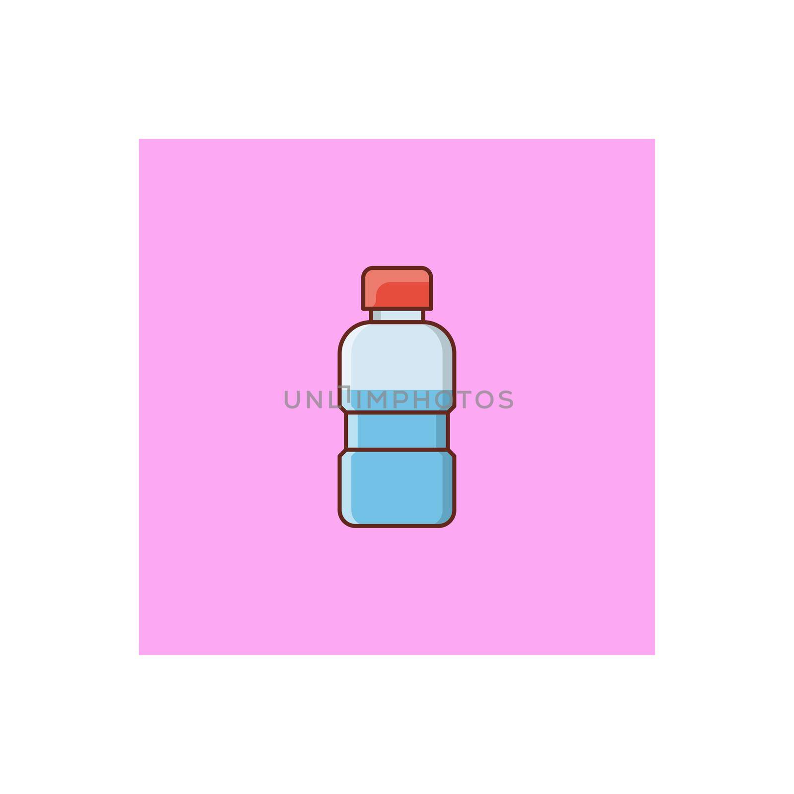 bottle Vector illustration on a transparent background. Premium quality symbols. Vector Line Flat color icon for concept and graphic design.