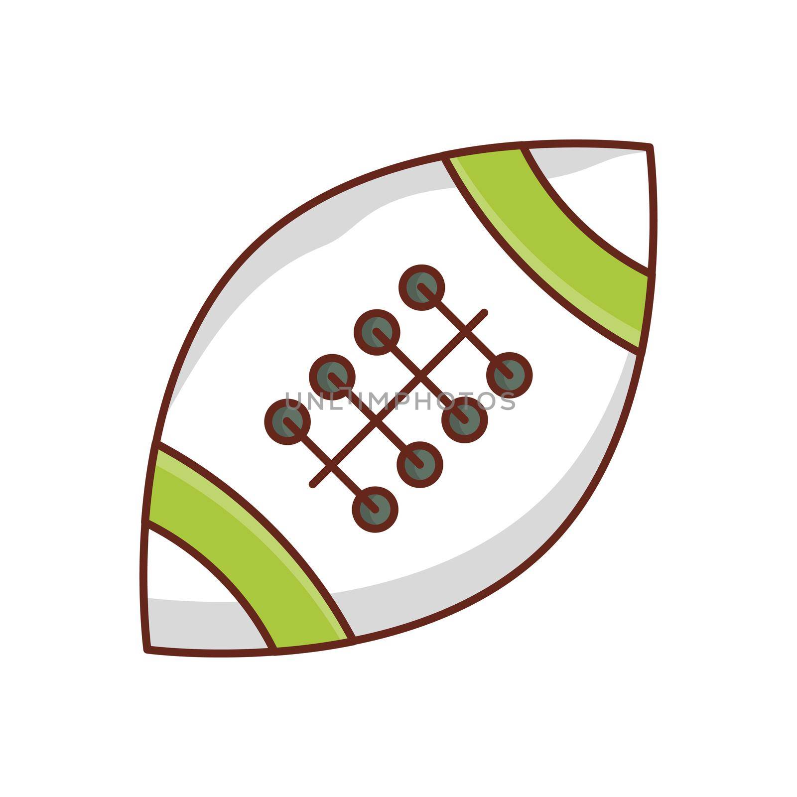 rugby Vector illustration on a transparent background. Premium quality symbols.Vector line flat color icon for concept and graphic design.