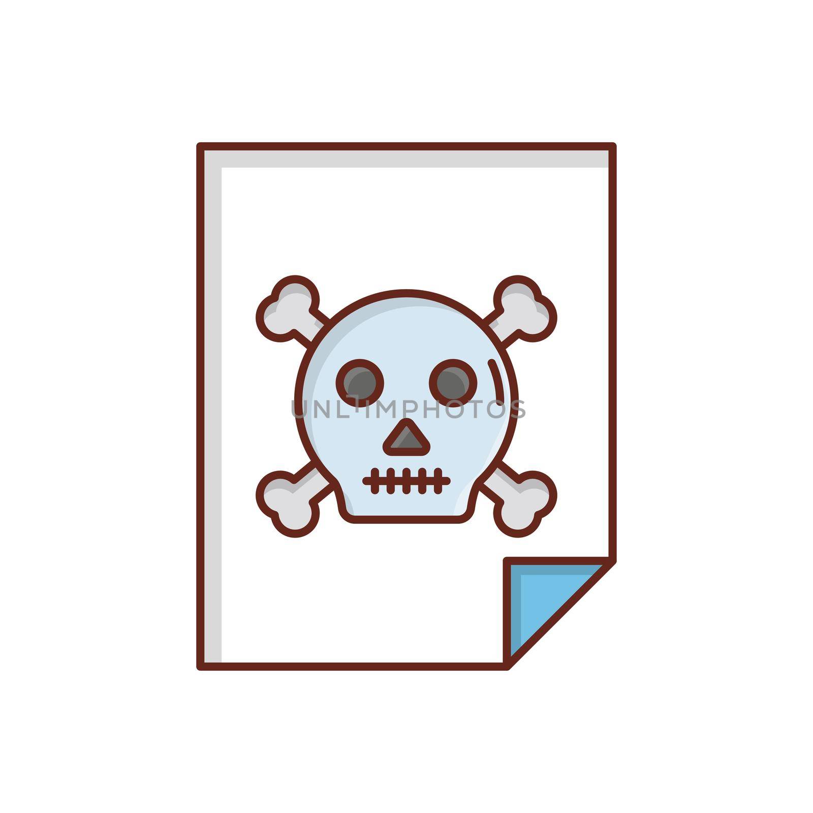 skull Vector illustration on a transparent background. Premium quality symbols. Vector Line Flat color icon for concept and graphic design.