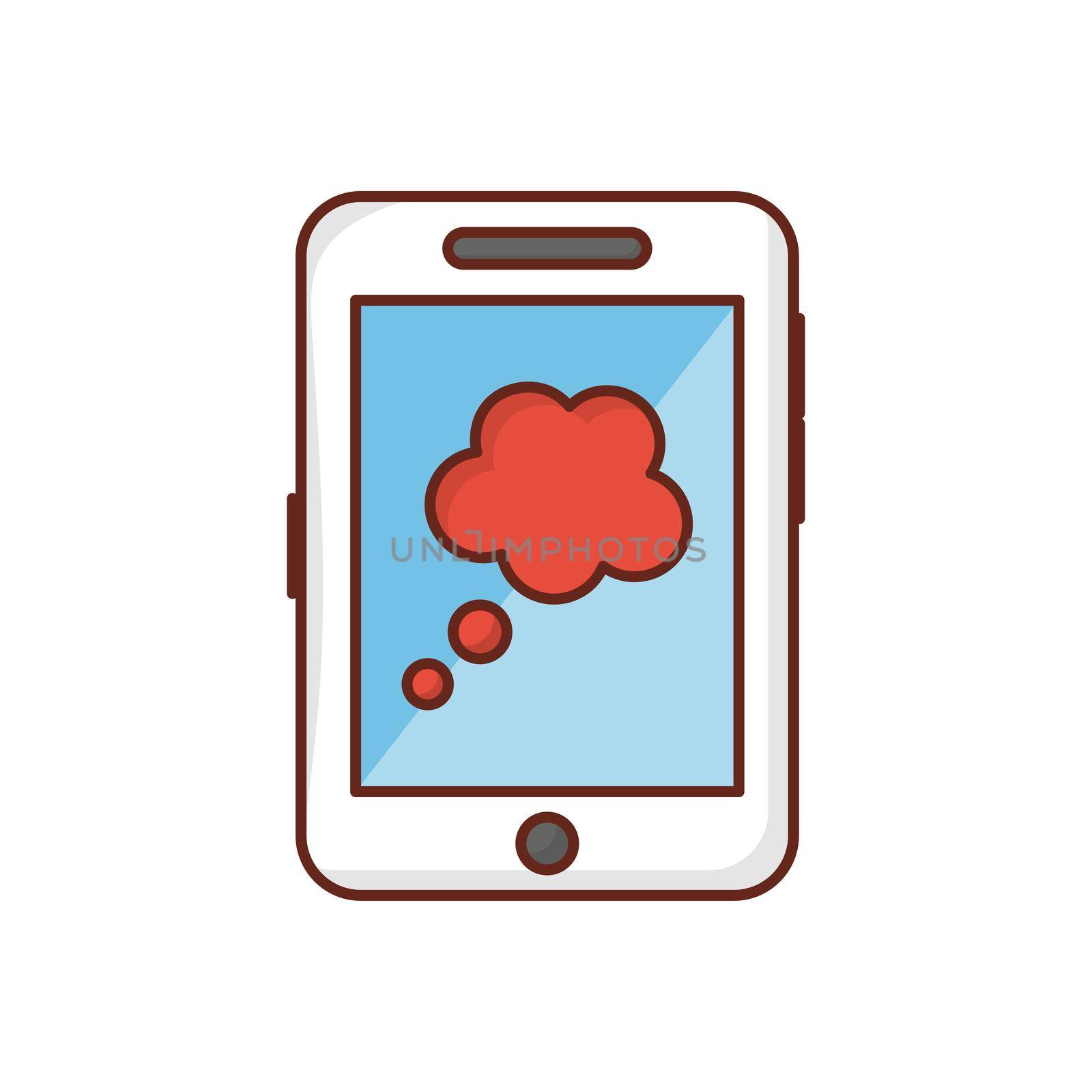 mobile vector flat color icon