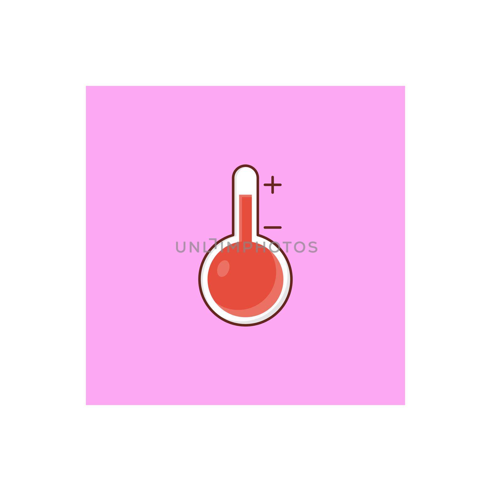 temperature vector flat colour icon