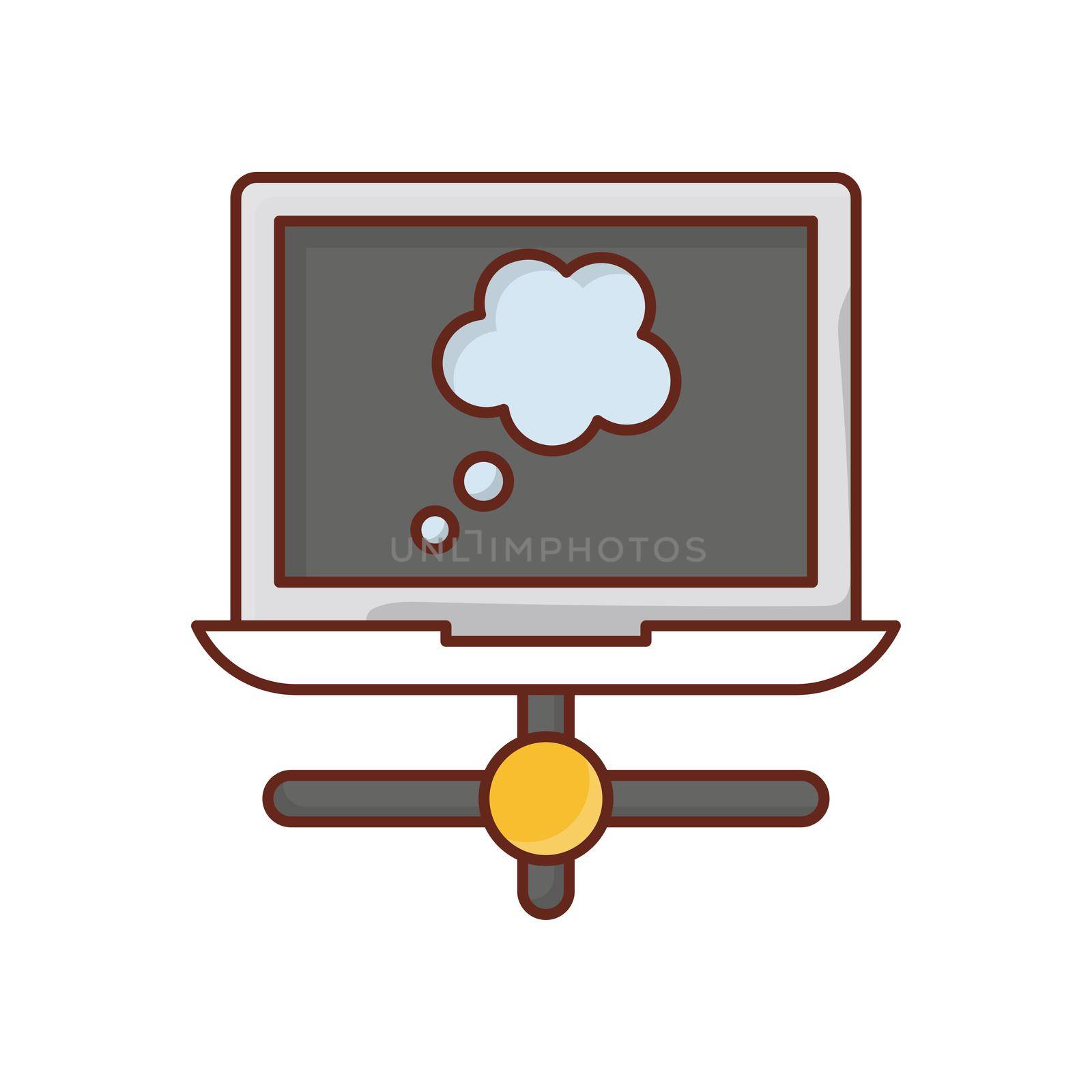 network vector flat color icon