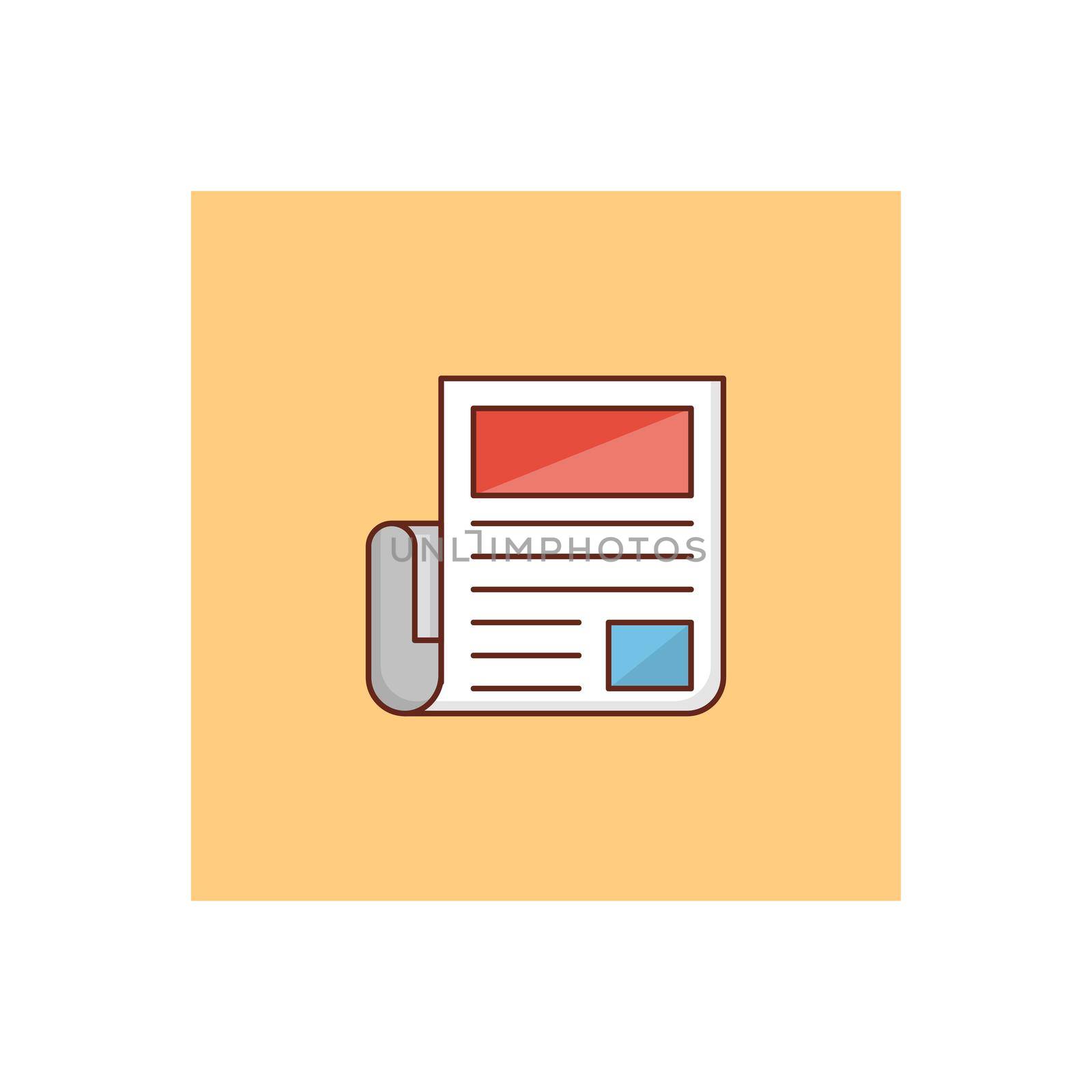 news vector flat color icon