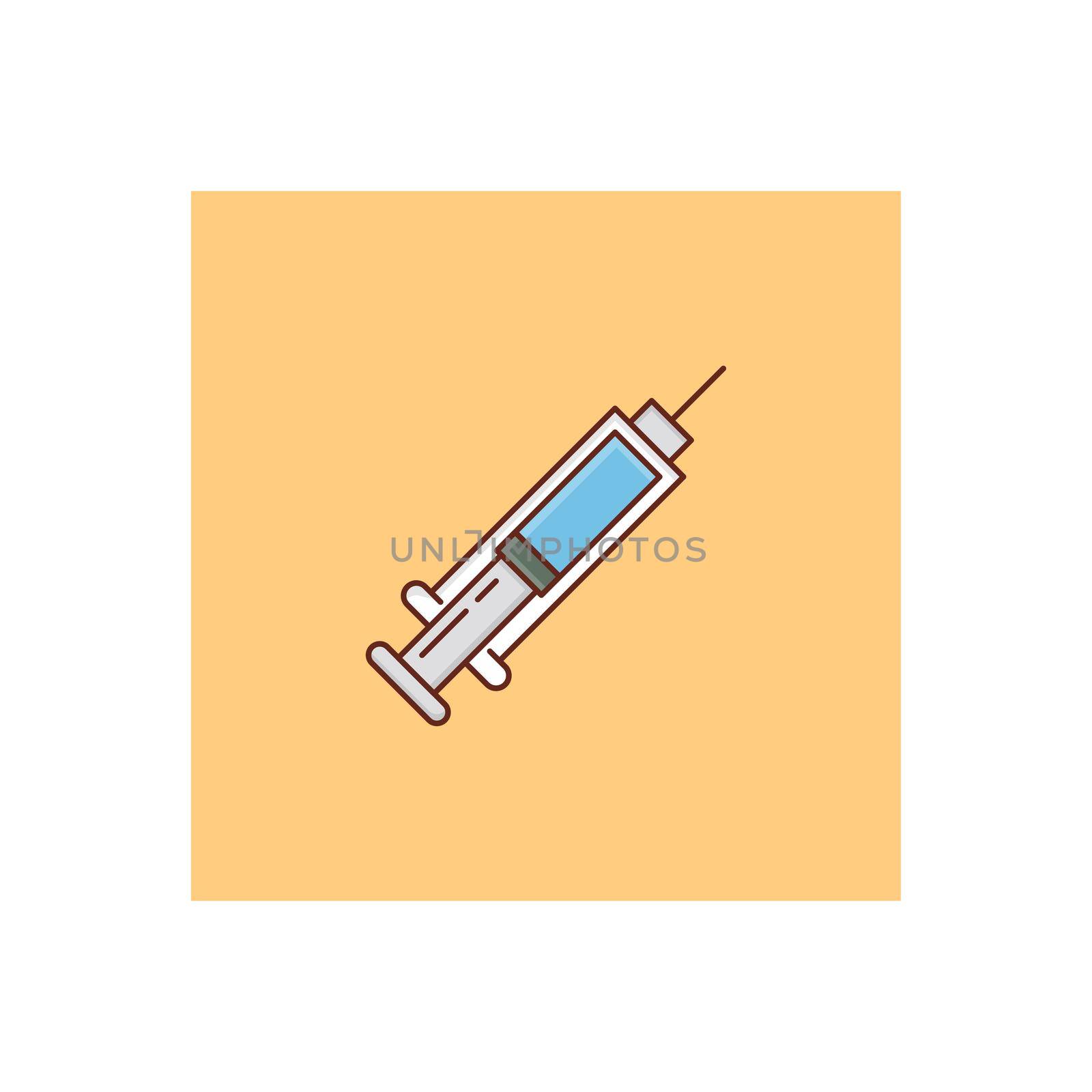 injection Vector illustration on a transparent background. Premium quality symbols. Vector Line Flat color icon for concept and graphic design.