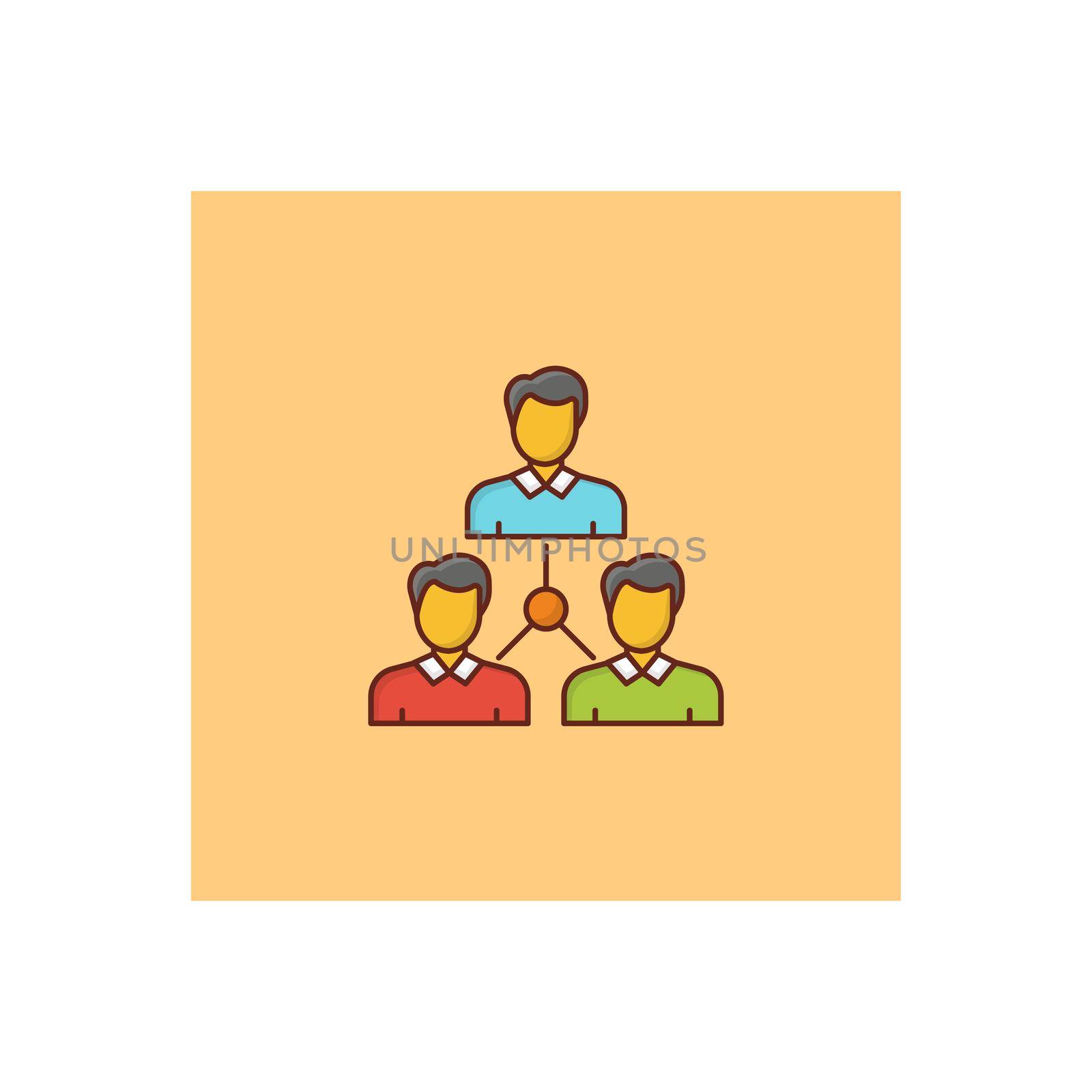 group vector flat color icon