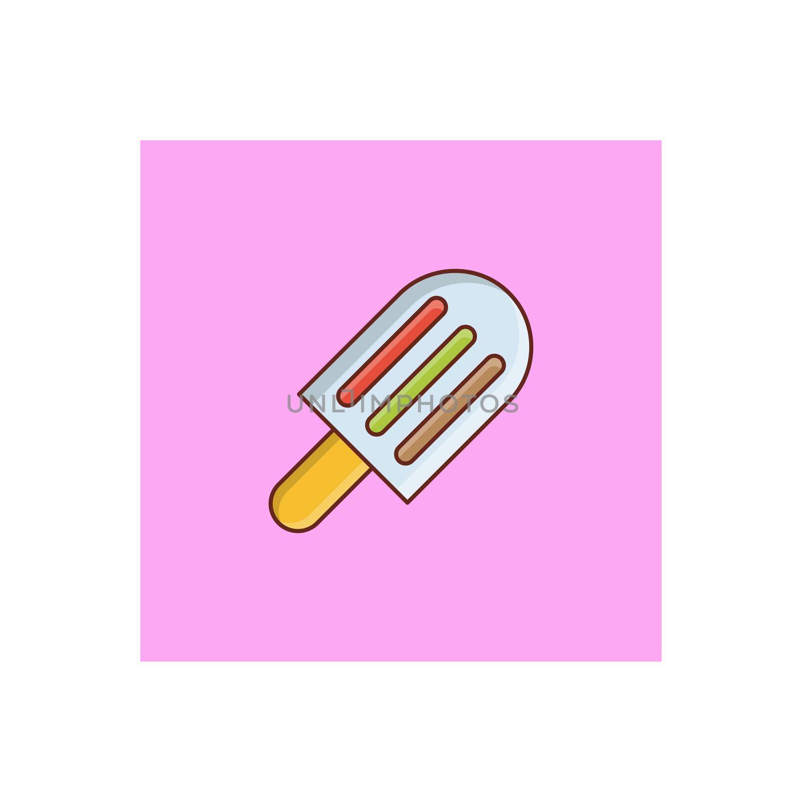 ice cream Vector illustration on a transparent background. Premium quality symbols. Vector Line Flat color icon for concept and graphic design.