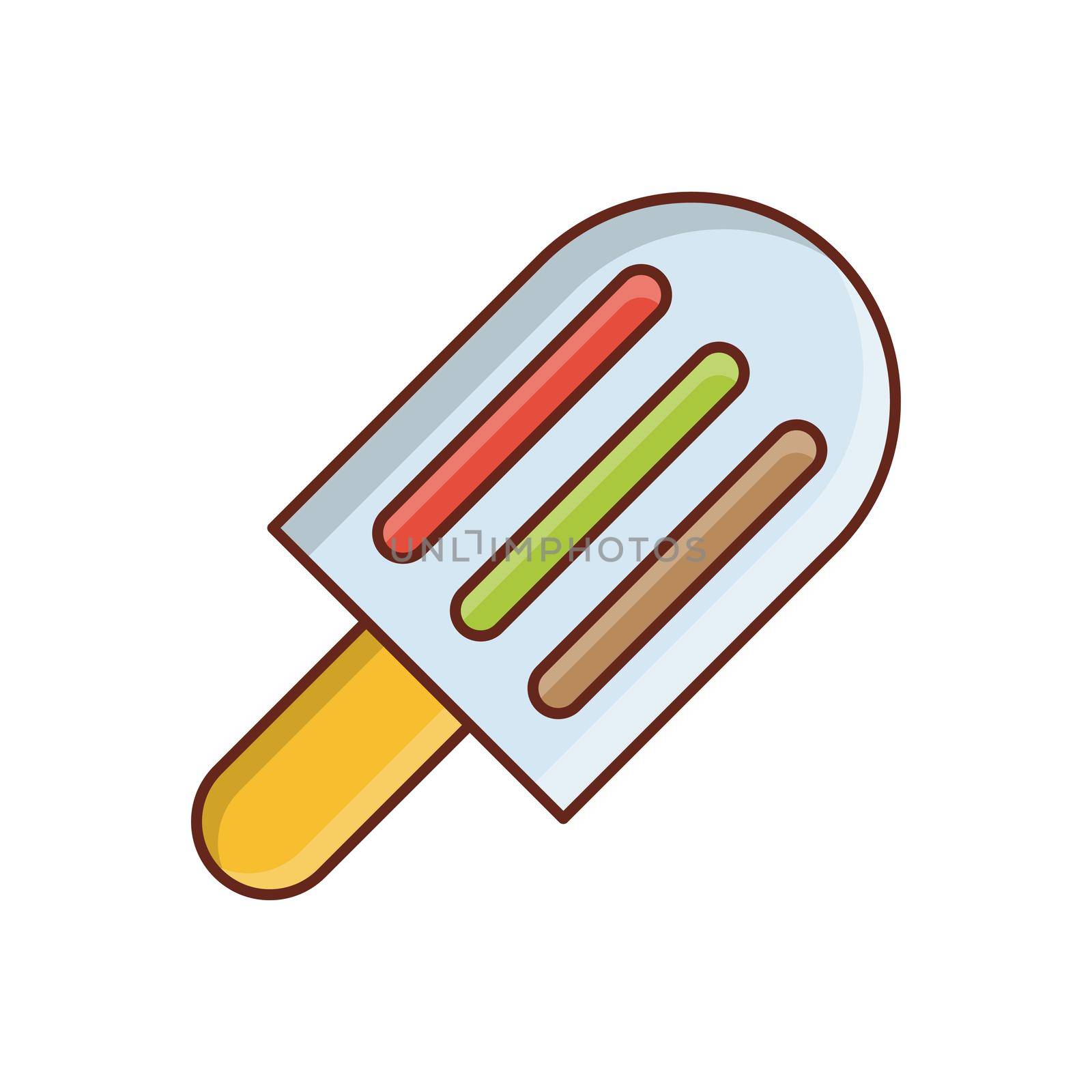 ice cream Vector illustration on a transparent background. Premium quality symbols. Vector Line Flat color icon for concept and graphic design.