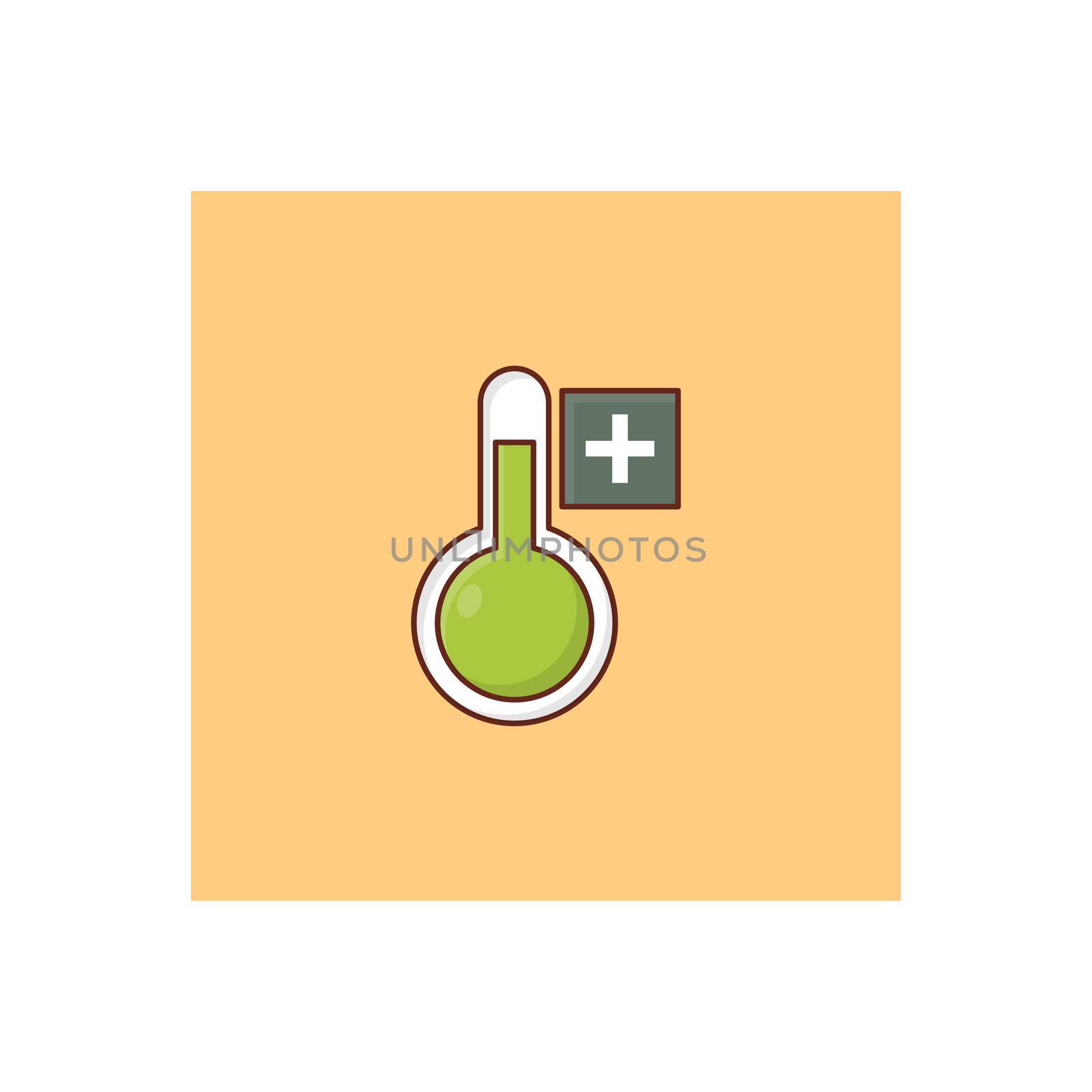 climate vector flat colour icon