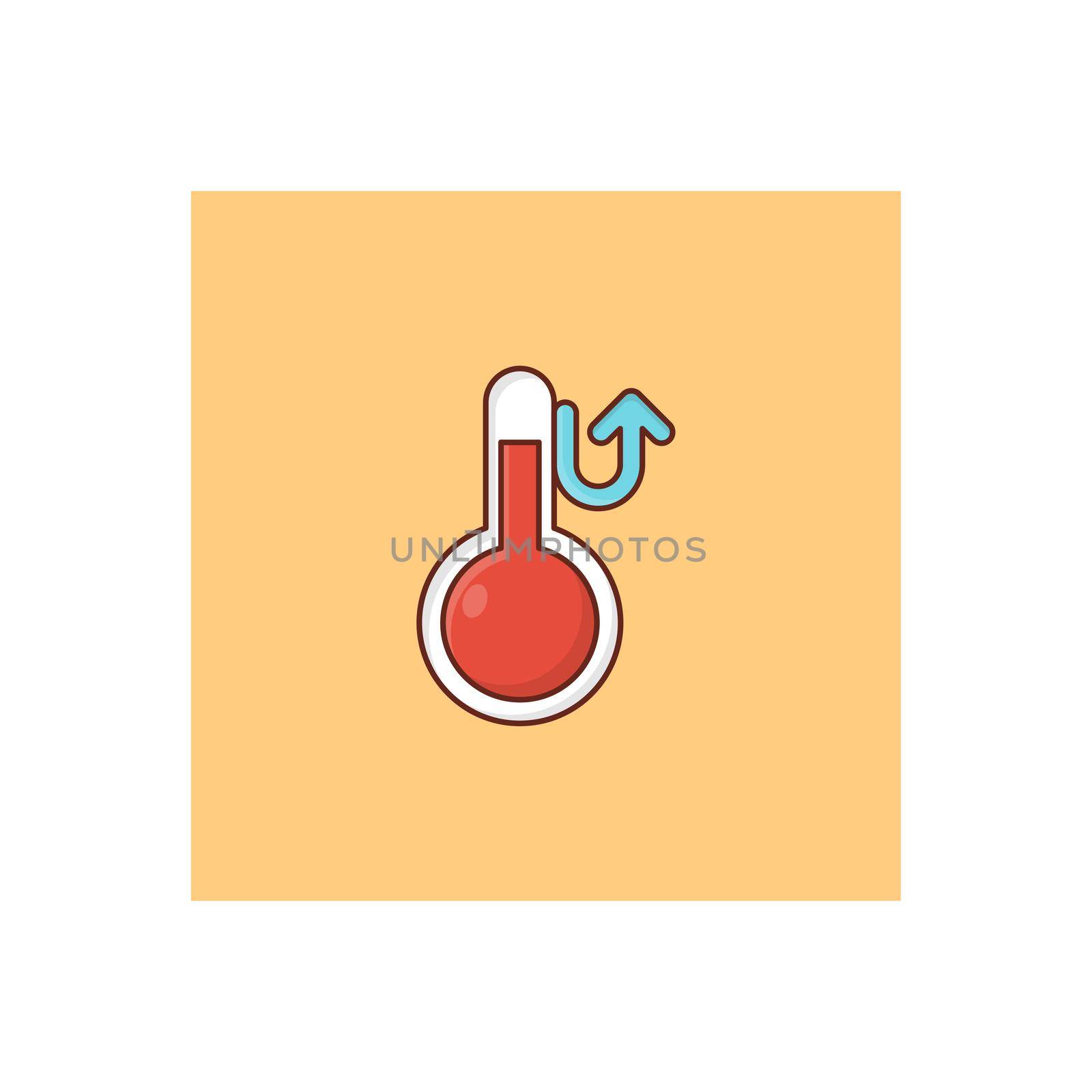 hot vector flat colour icon